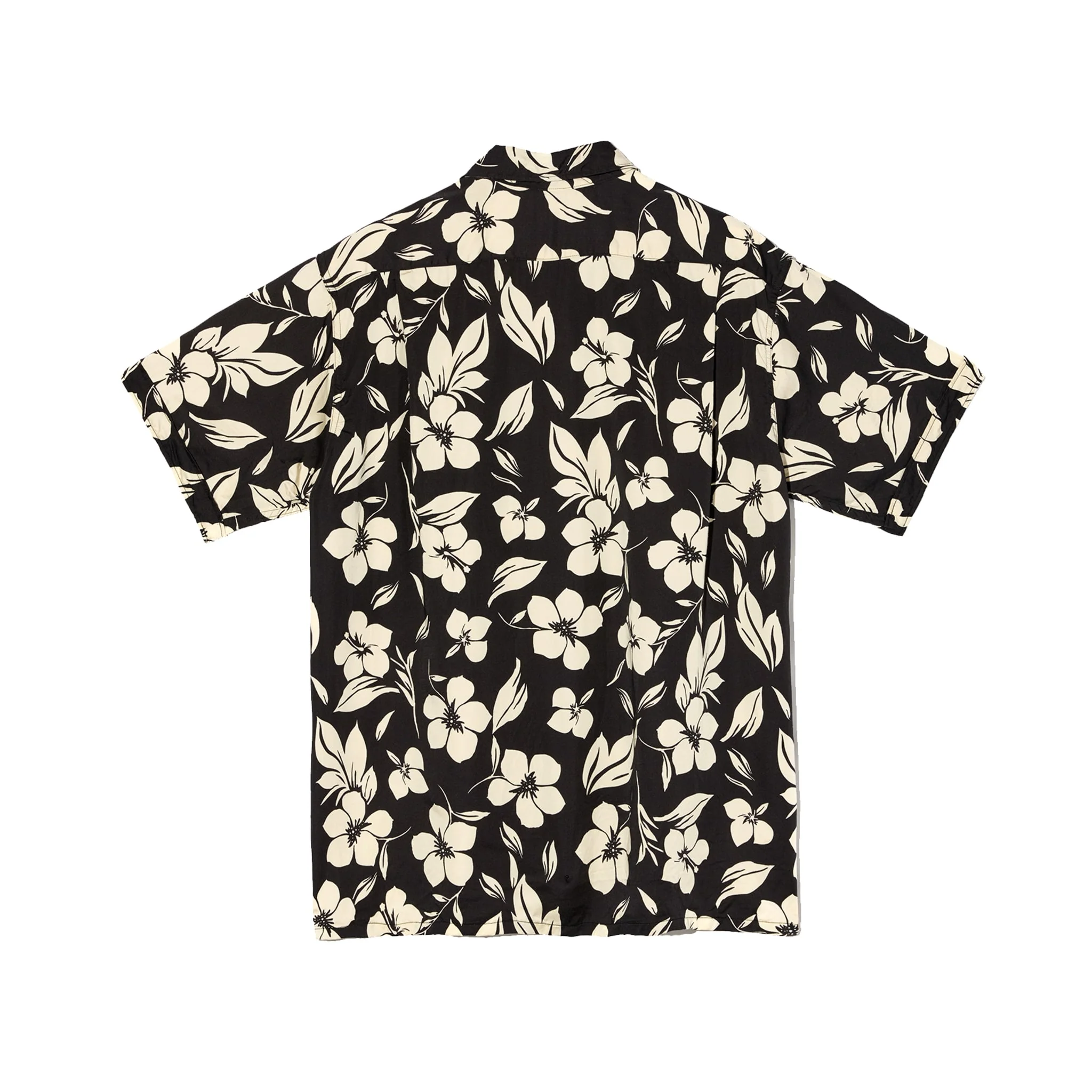 Camp Shirt - Black/Natural Tencel Floral Print - Image 2