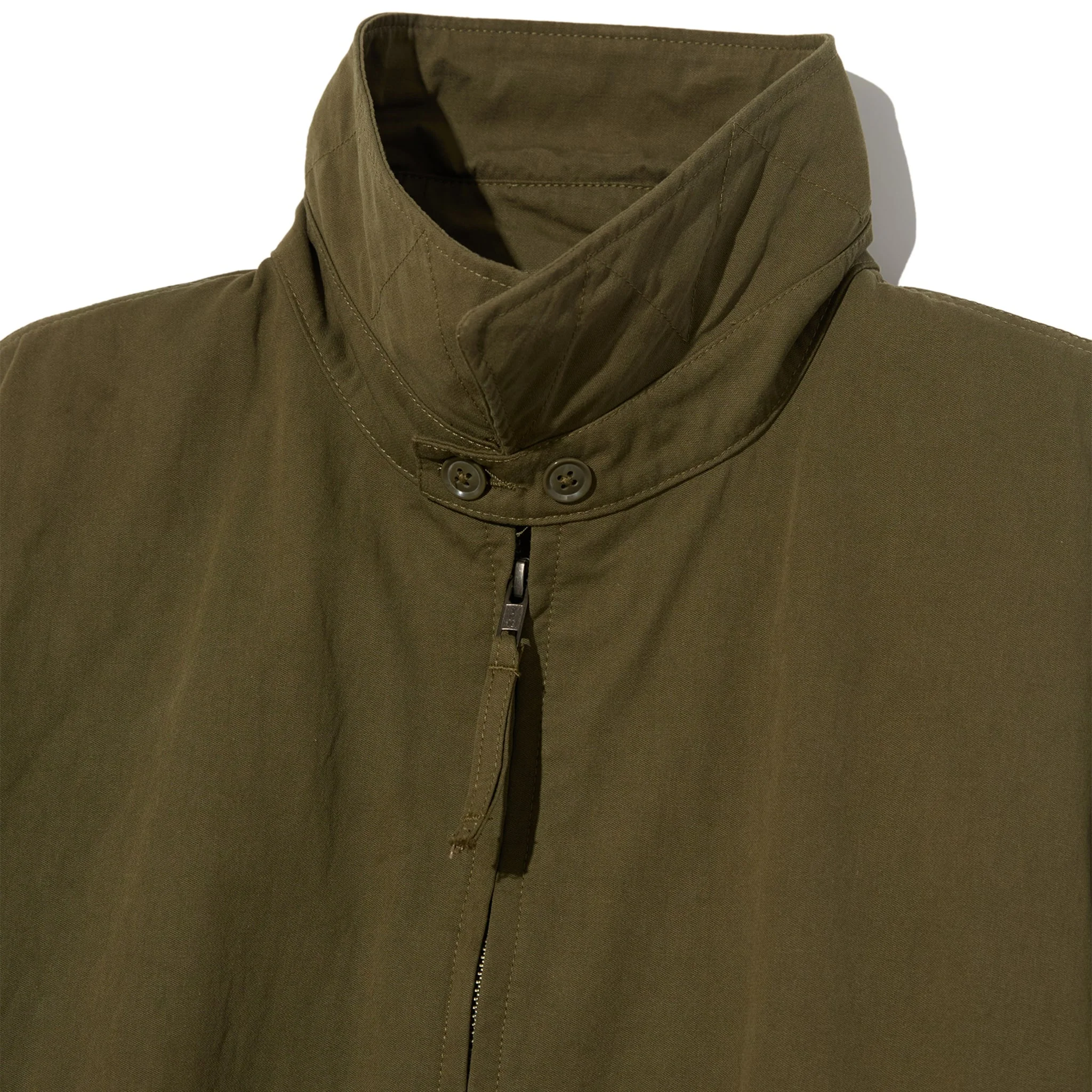 Claigton Jacket - Olive Cotton Sanded Cloth - Image 3