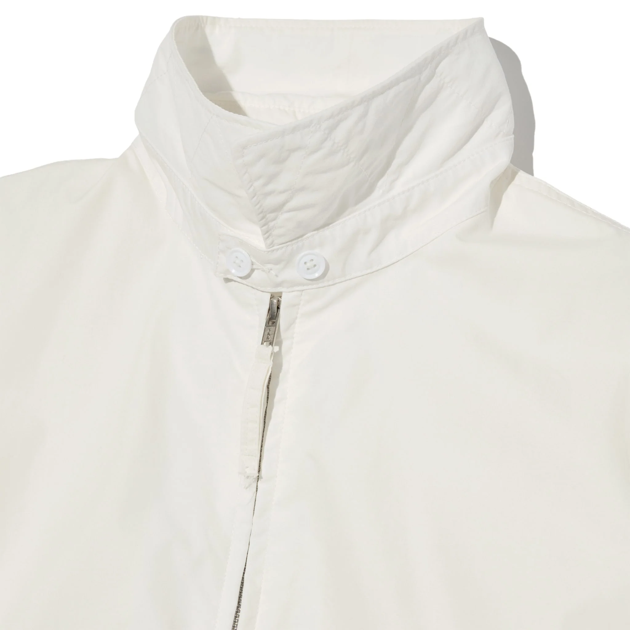 Claigton Jacket - White Lightweight Nyco Poplin - Image 3