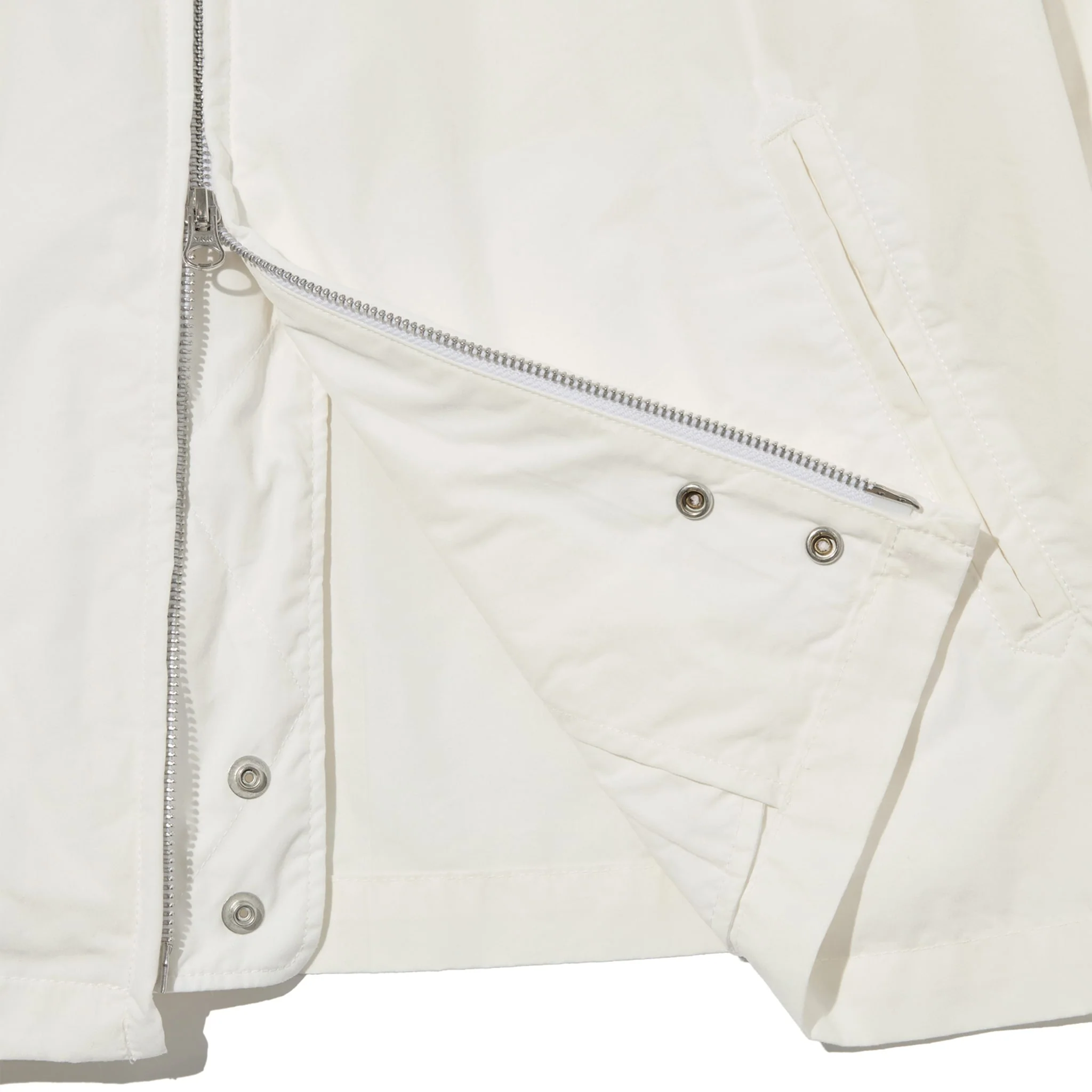 Claigton Jacket - White Lightweight Nyco Poplin - Image 4