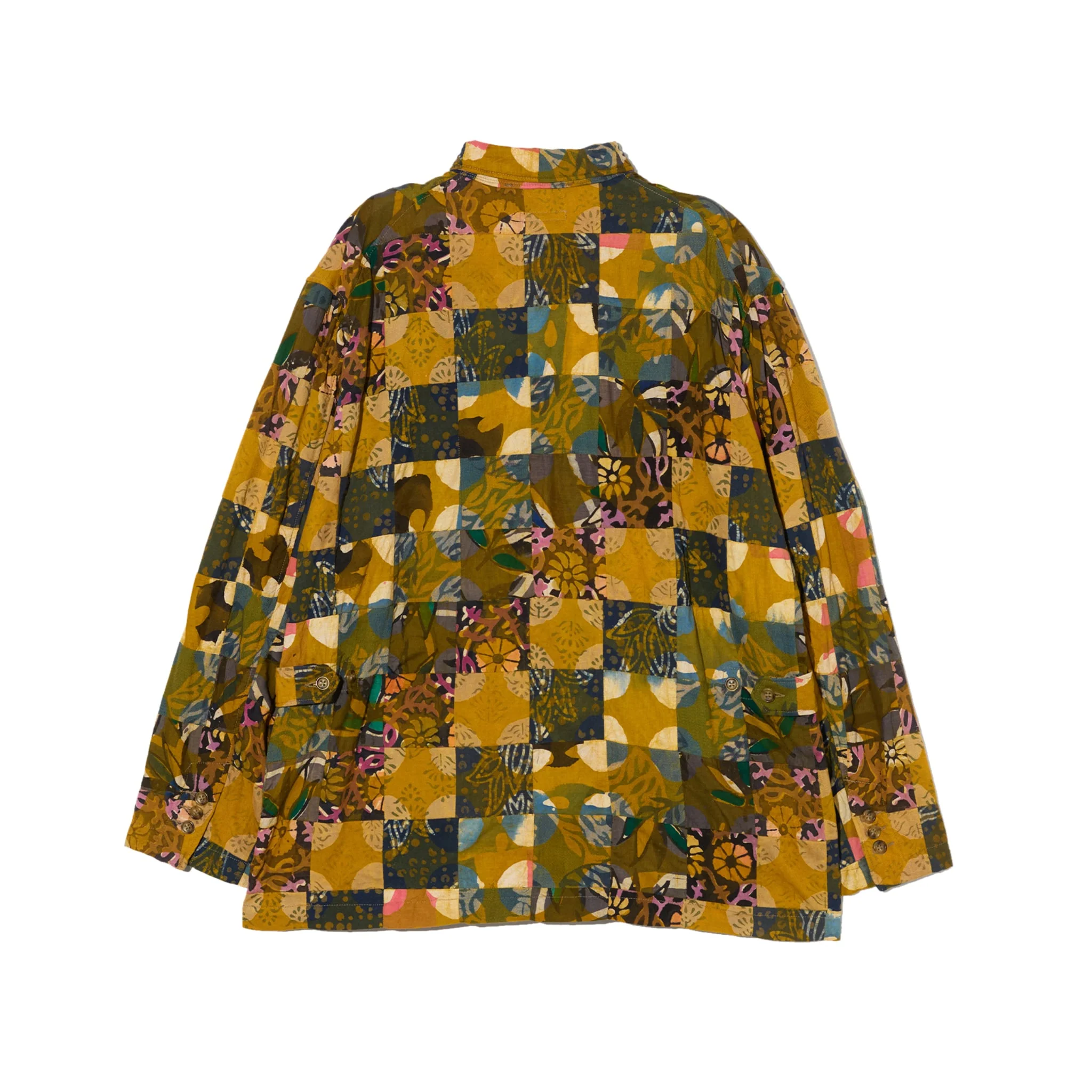 Loiter Jacket - Olive Cotton Multi Pattern Patchwork - Image 2