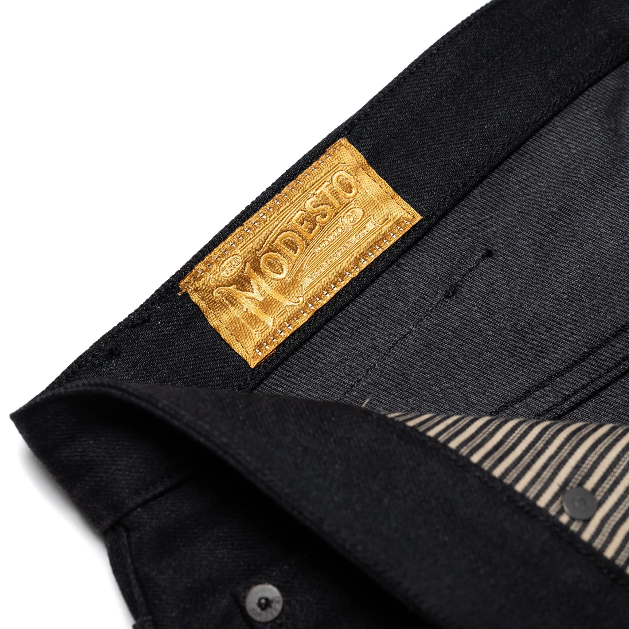Modesto Straight 14.25 Ounce Black Grey Denim - Image 10
