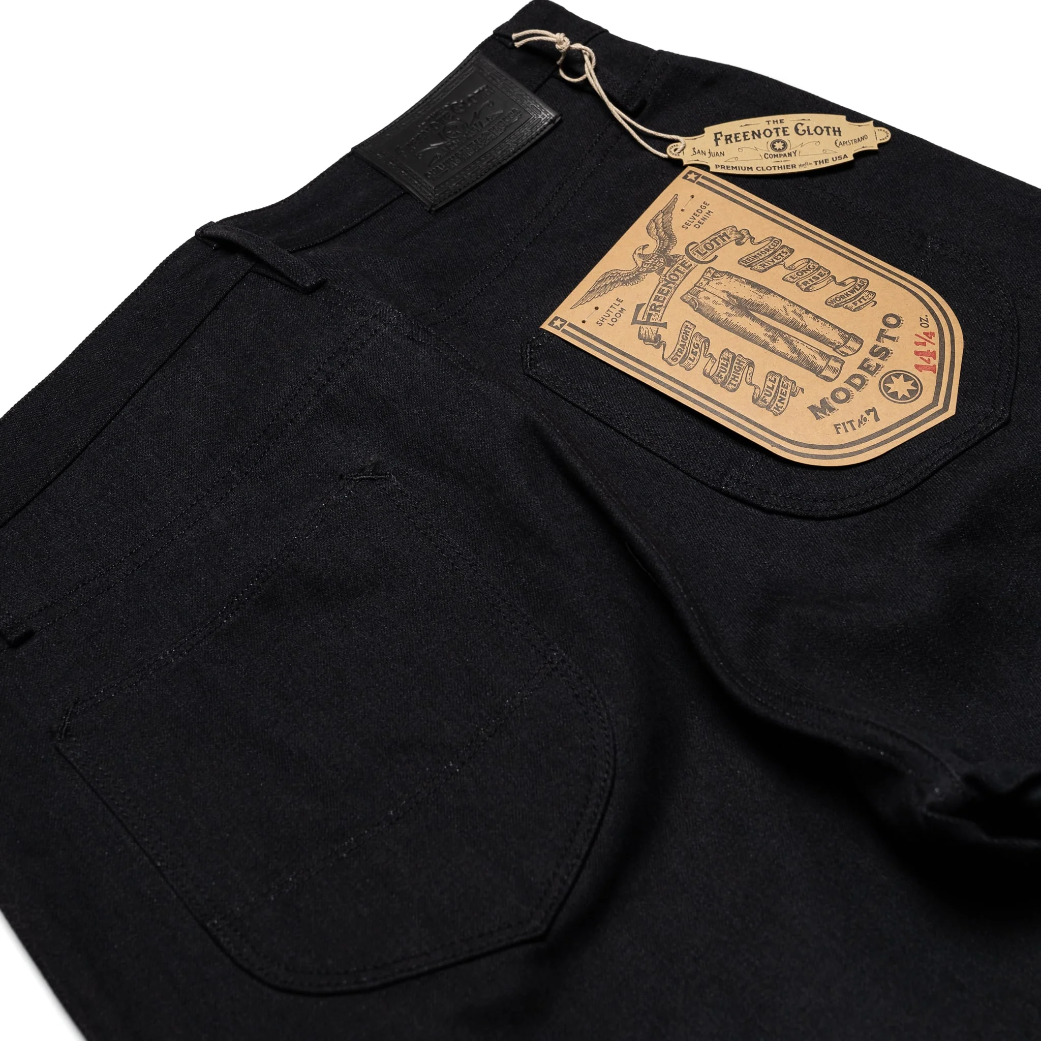 Modesto Straight 14.25 Ounce Black Grey Denim - Image 11