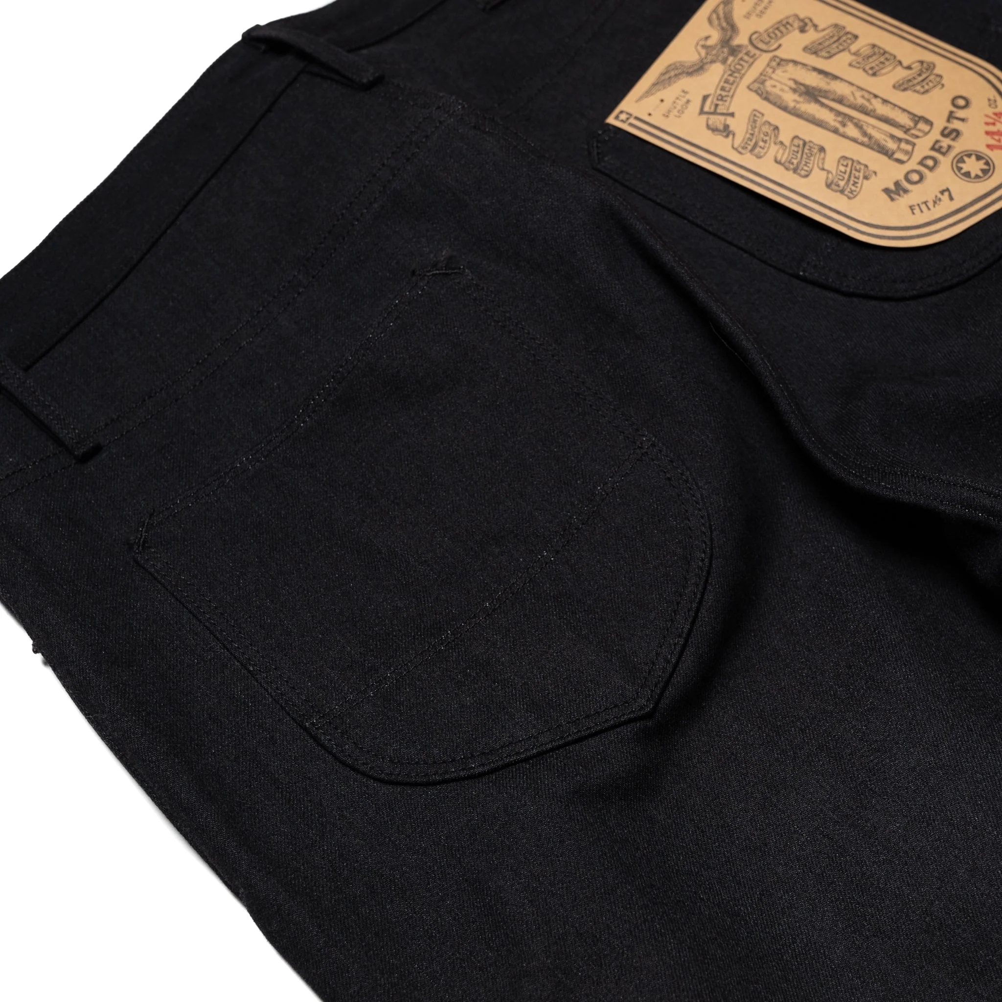 Modesto Straight 14.25 Ounce Black Grey Denim - Image 12