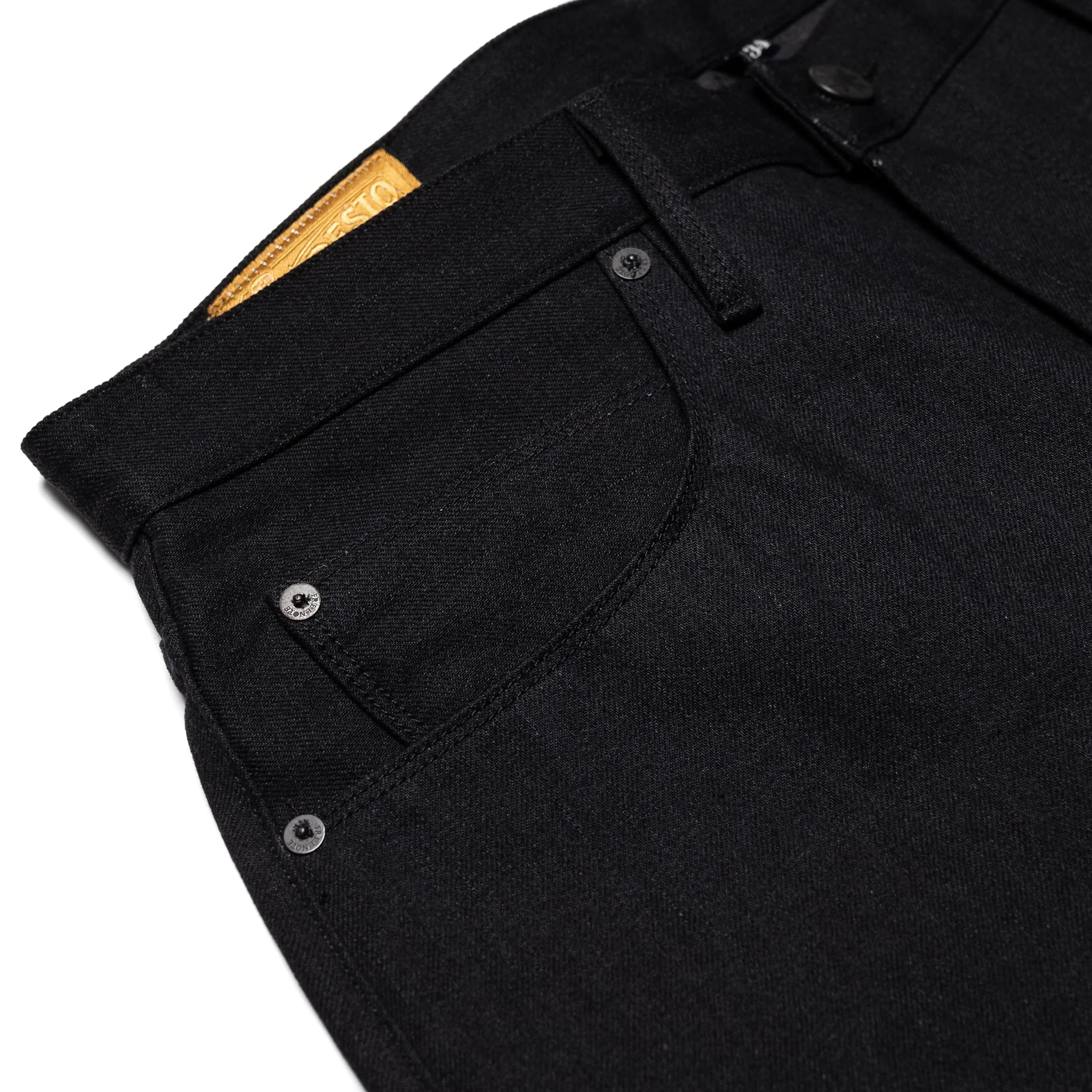 Modesto Straight 14.25 Ounce Black Grey Denim - Image 6