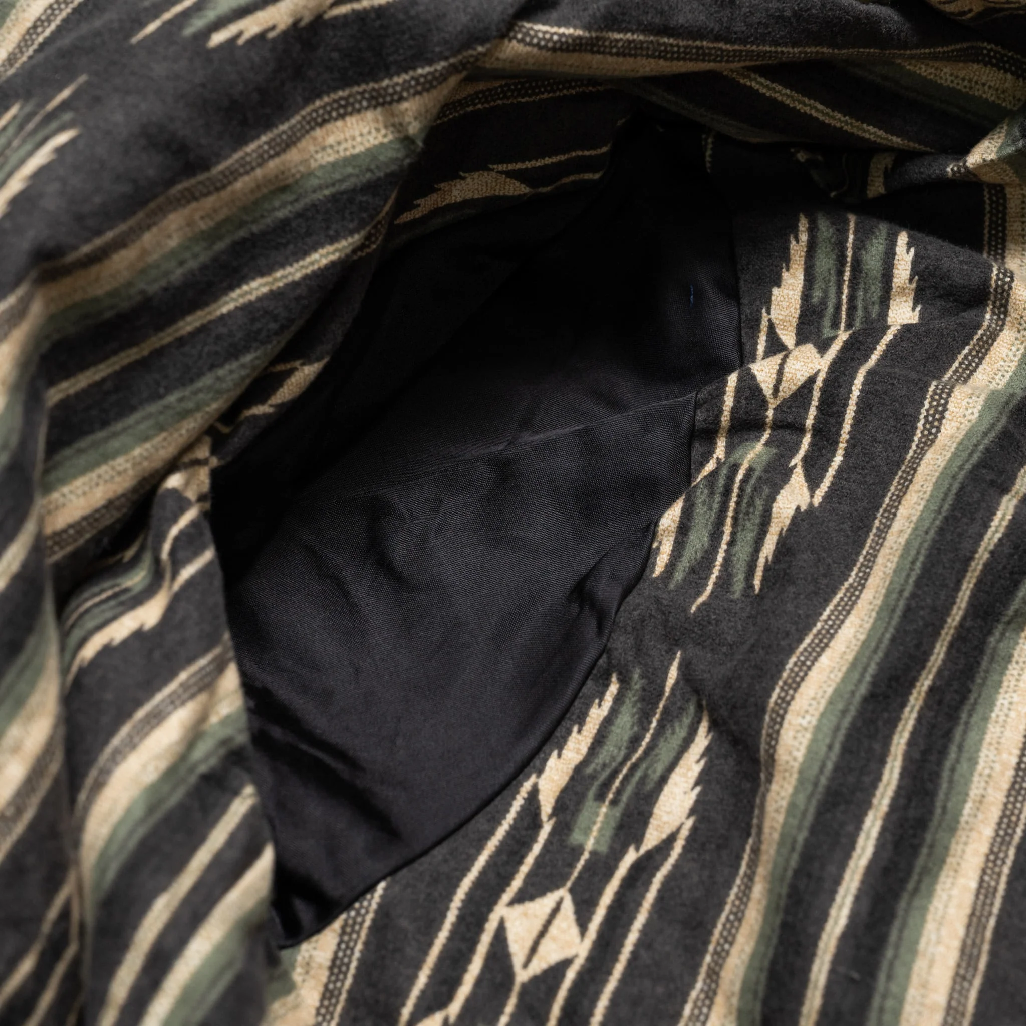 RJ-1 Riders Jacket Waxed Canvas - Black (Olive Lining) - Image 10