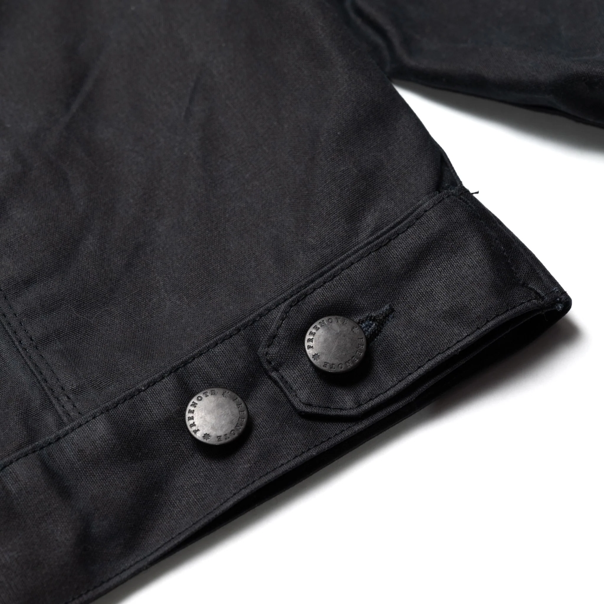 RJ-1 Riders Jacket Waxed Canvas - Black (Olive Lining) - Image 8