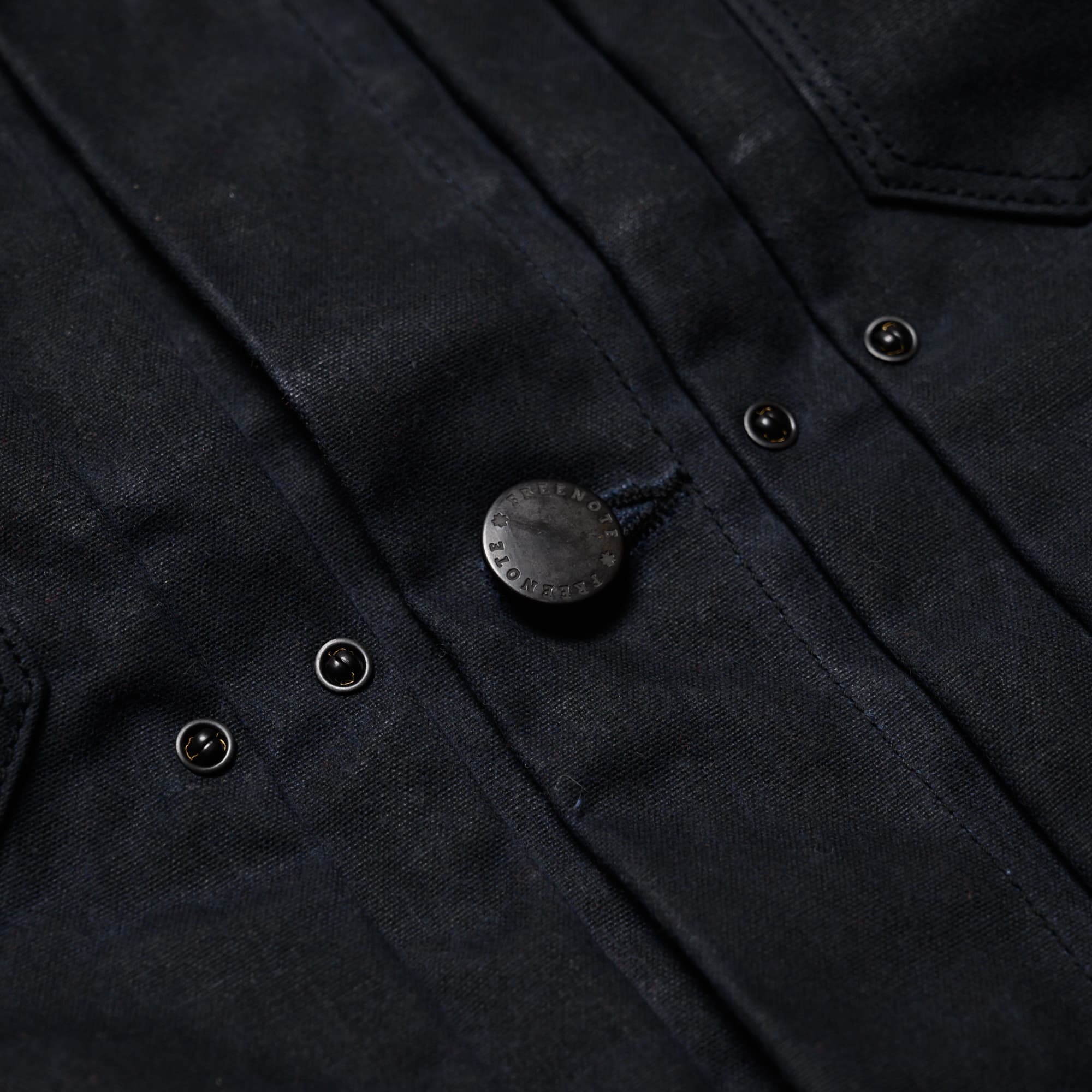 RJ-1 Riders Jacket Waxed Canvas - Black (Red Lining) - Image 5