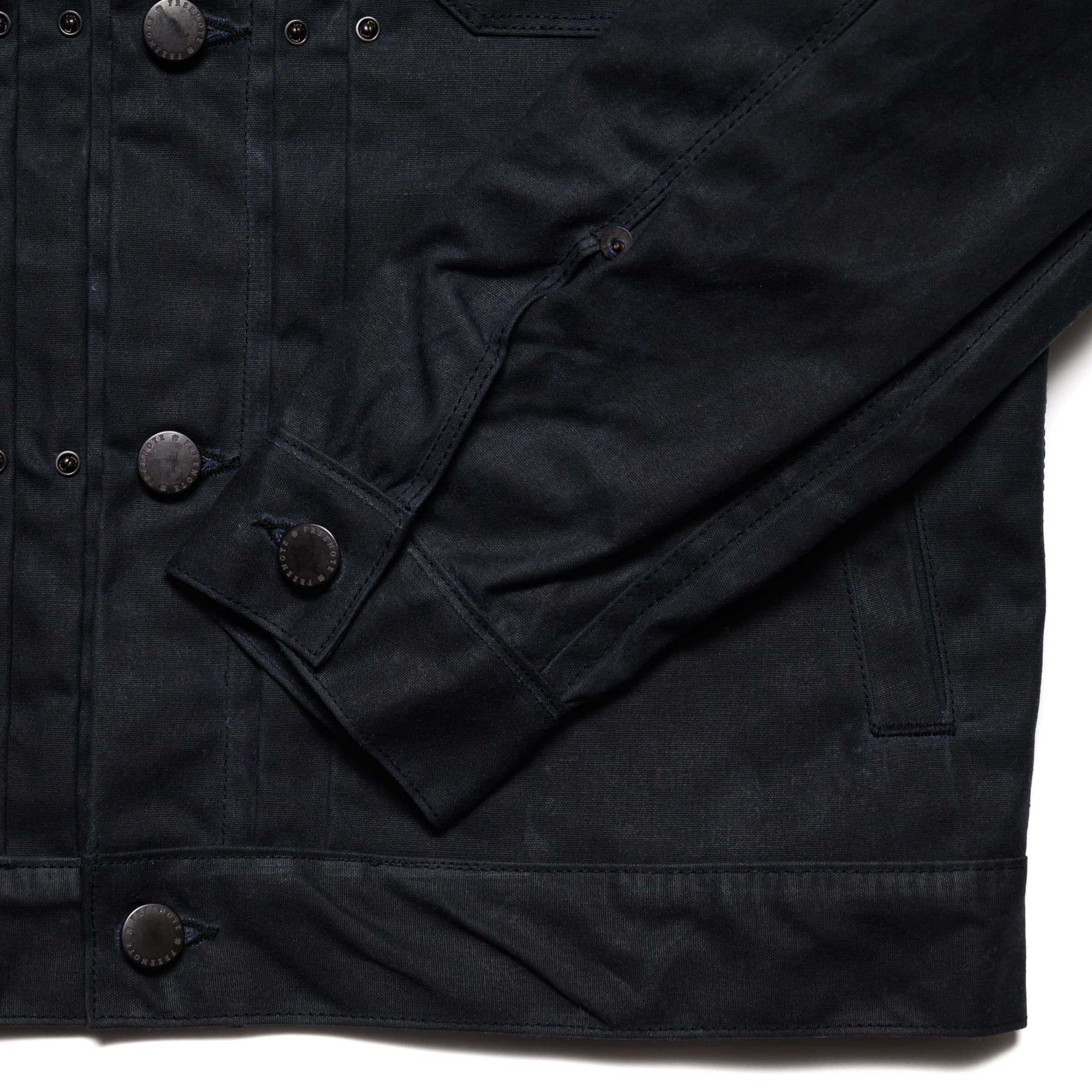 RJ-1 Riders Jacket Waxed Canvas - Black (Red Lining) - Image 6