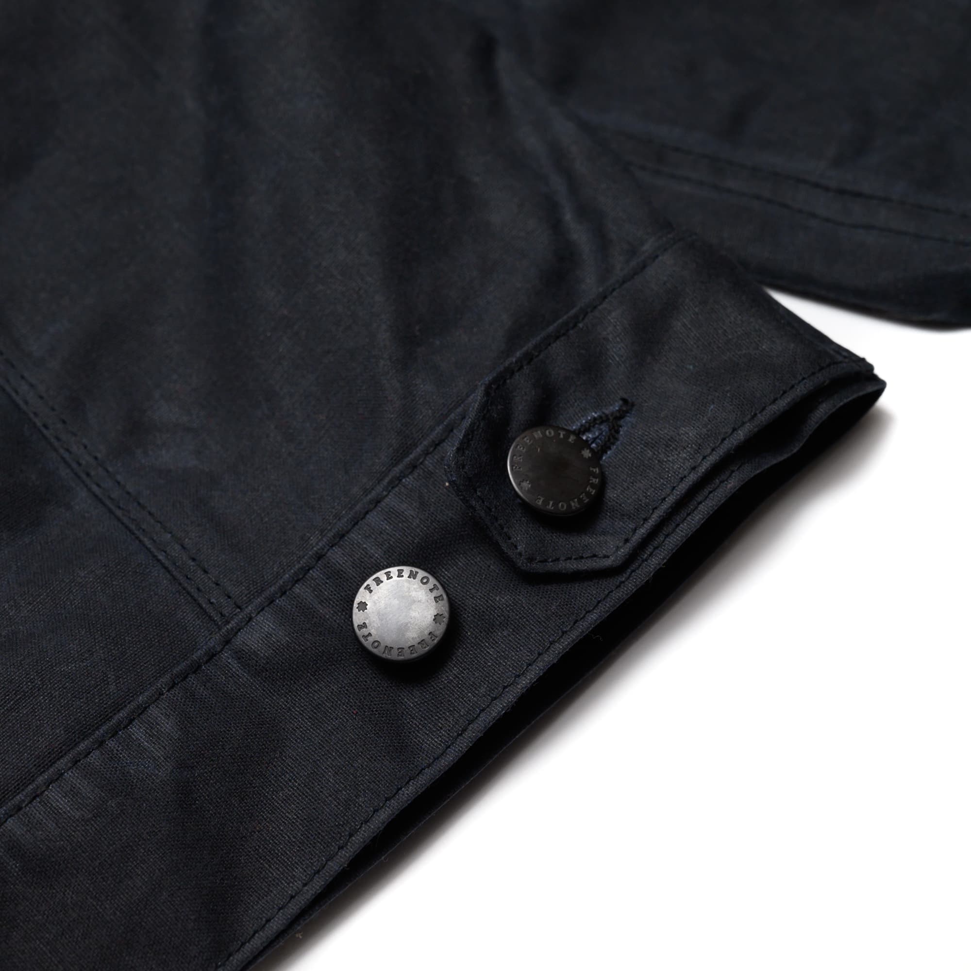 RJ-1 Riders Jacket Waxed Canvas - Black (Red Lining) - Image 7