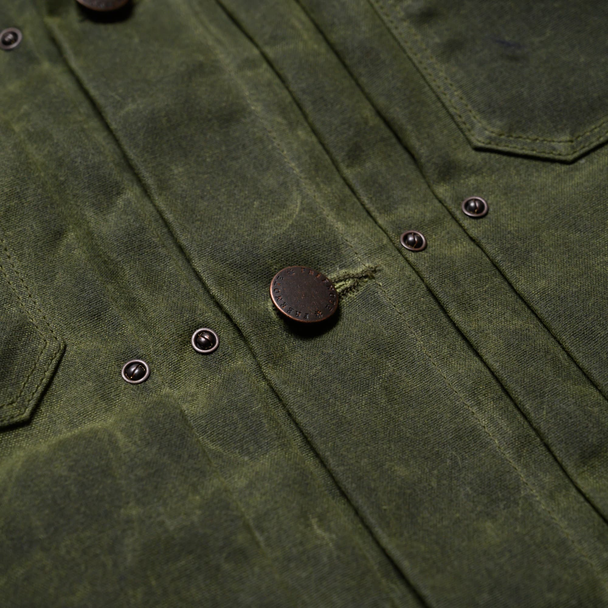 RJ-1 Riders Jacket Waxed Canvas - Olive (Olive Lining) - Image 5