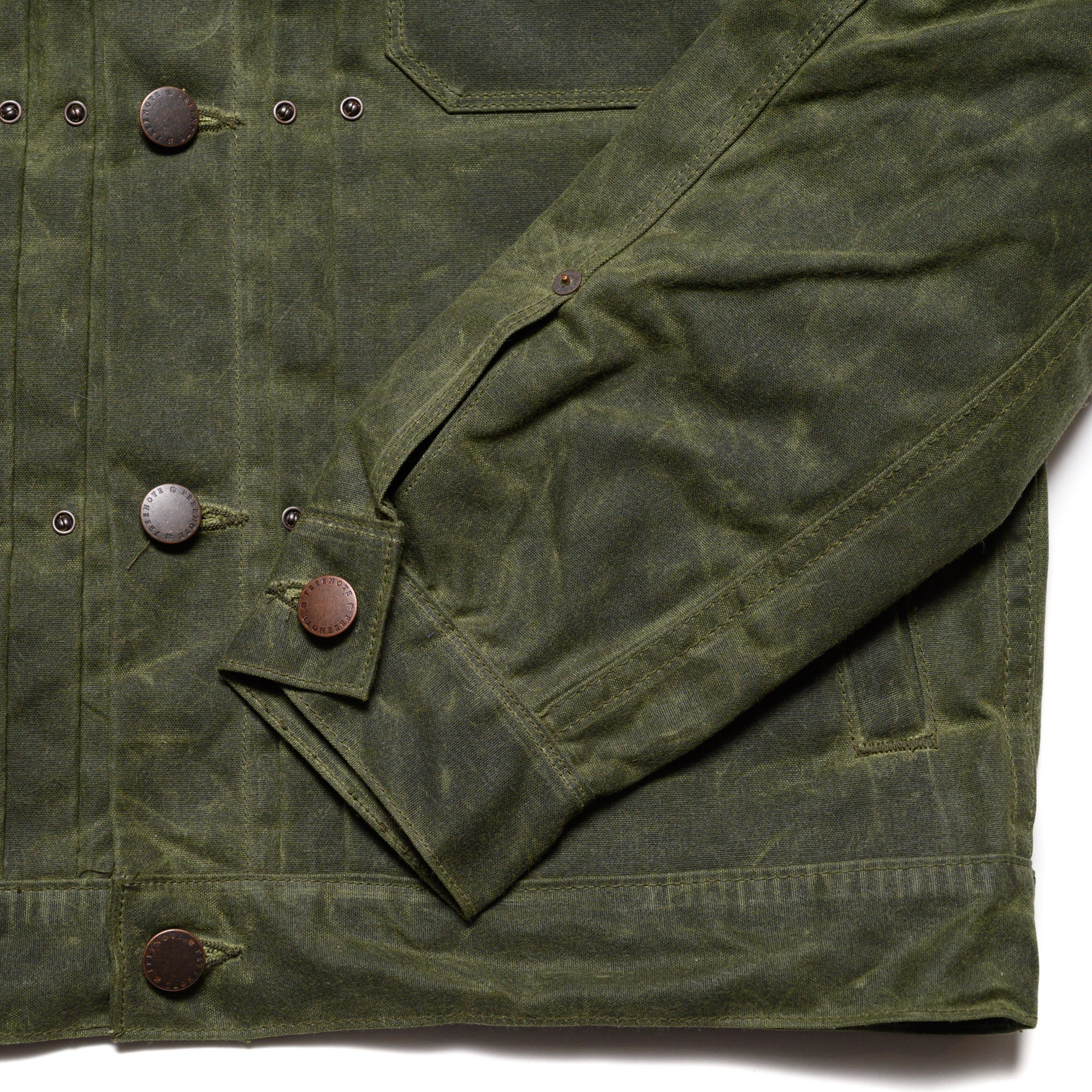 RJ-1 Riders Jacket Waxed Canvas - Olive (Olive Lining) - Image 6
