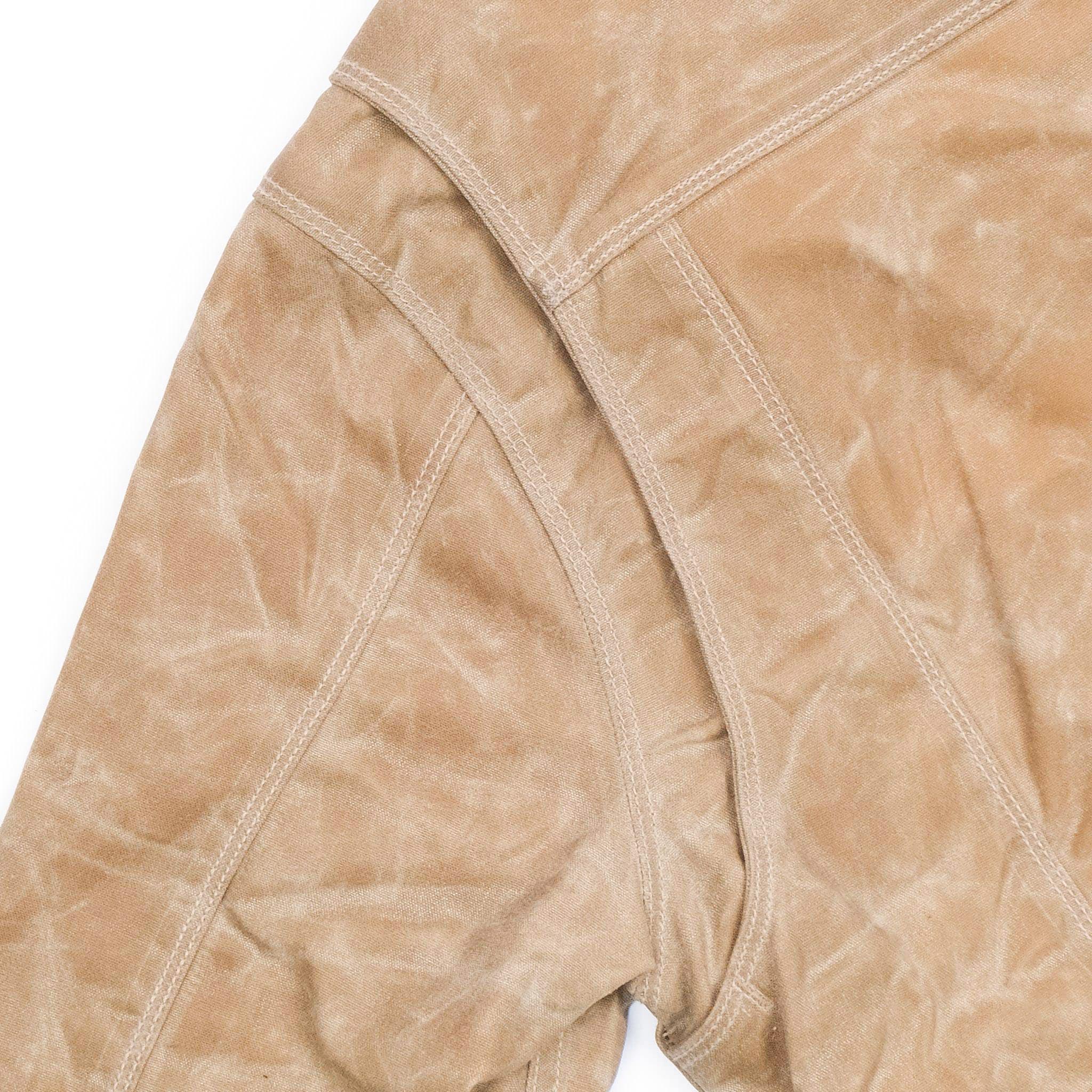 RJ-1 Riders Jacket Waxed Canvas - Tumbleweed (Red Lining) - Image 7