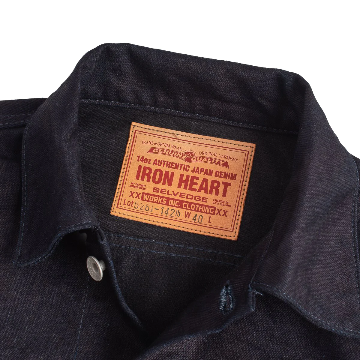 IH-526J-142ib - 14oz Selvedge Denim Modified Type III - Indigo/Black - Image 2