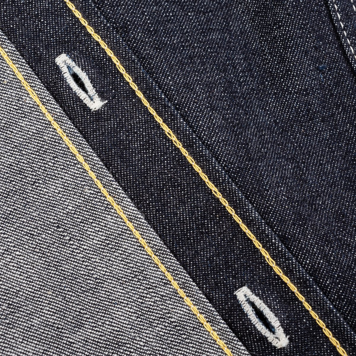 IHSH-322-IND - 10oz Selvedge Denim Work Shirt - Indigo - Image 5