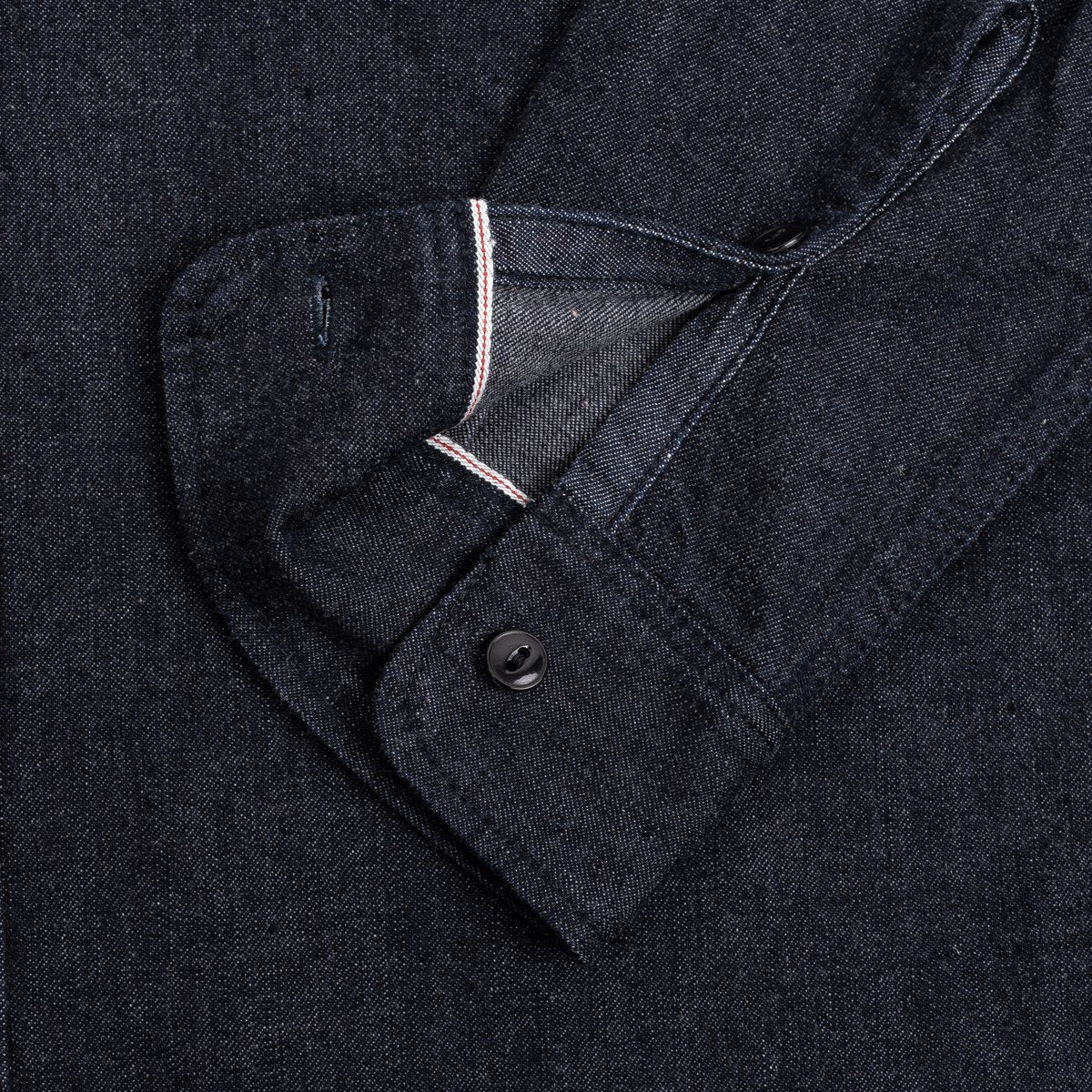 IHSH-351-IND - 10oz Selvedge Denim Work Shirt - Indigo - Image 6