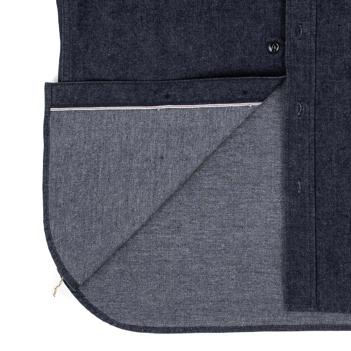IHSH-351-IND - 10oz Selvedge Denim Work Shirt - Indigo - Image 7