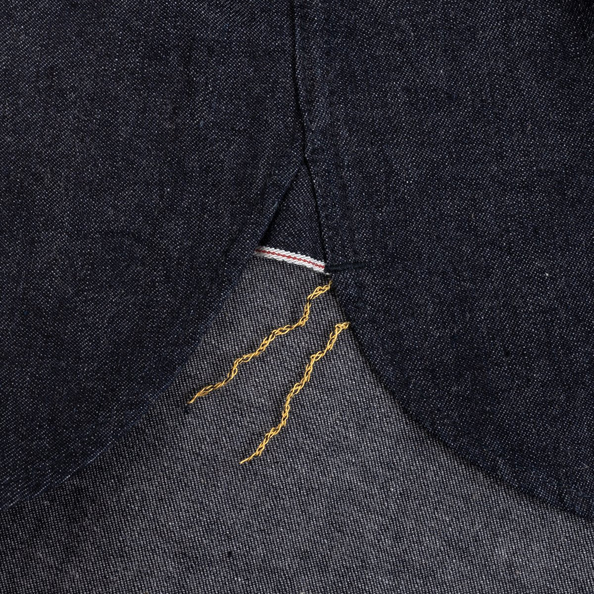 IHSH-351-IND - 10oz Selvedge Denim Work Shirt - Indigo - Image 8