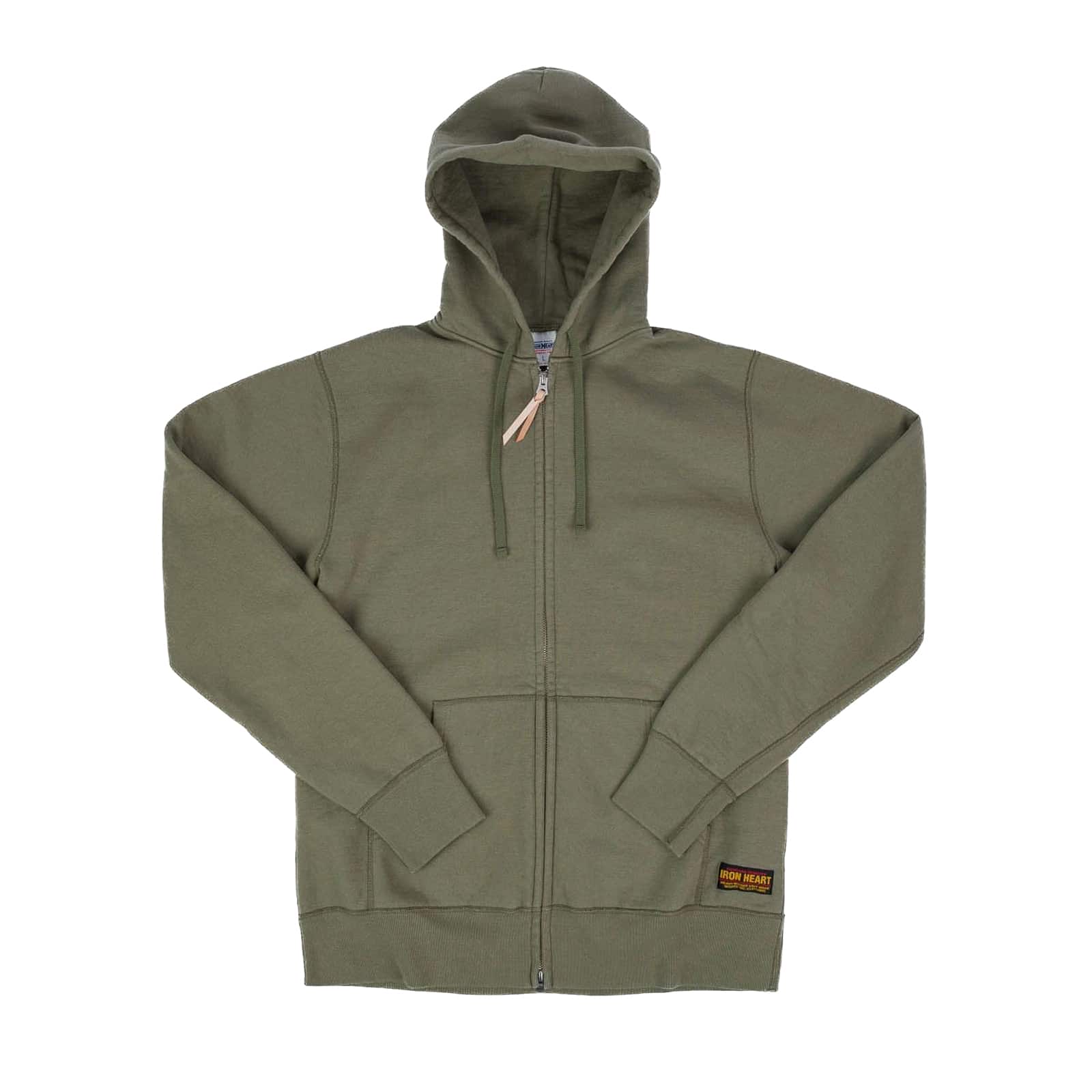 IHSW-10-OLV - 14oz Ultra Heavyweight Loopwheel Cotton Zippered Hoodie - Olive