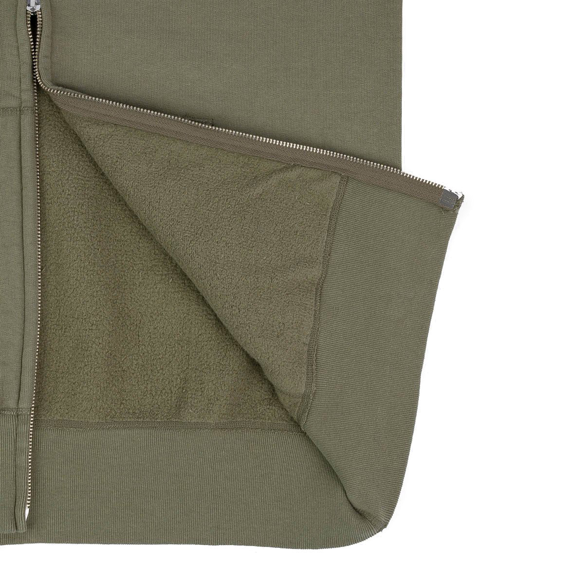 IHSW-10-OLV - 14oz Ultra Heavyweight Loopwheel Cotton Zippered Hoodie - Olive - Image 7