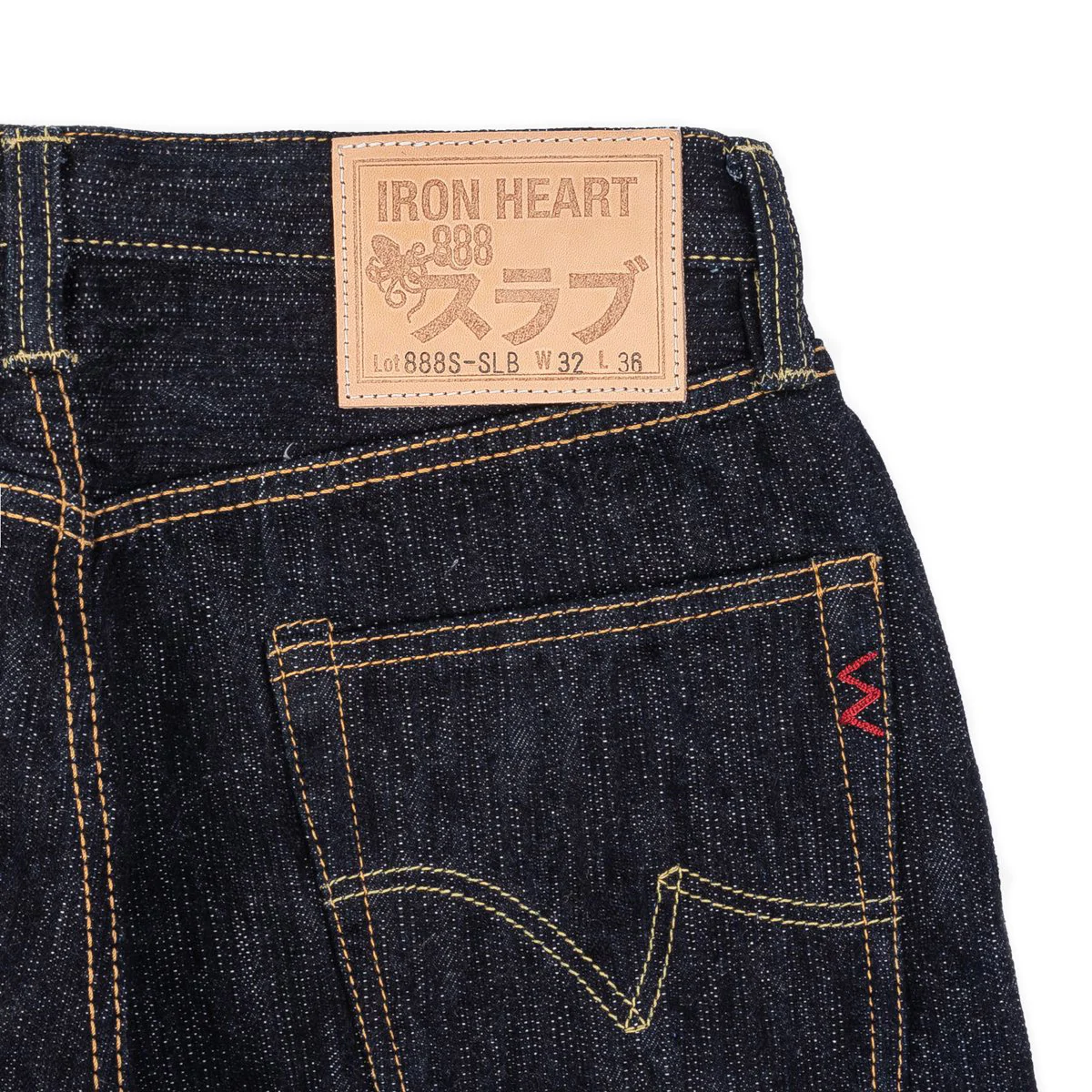 IH-888S-SLB - 16oz Slubby Selvedge Denim Relaxed Tapered Cut Jeans - Indigo - Image 5
