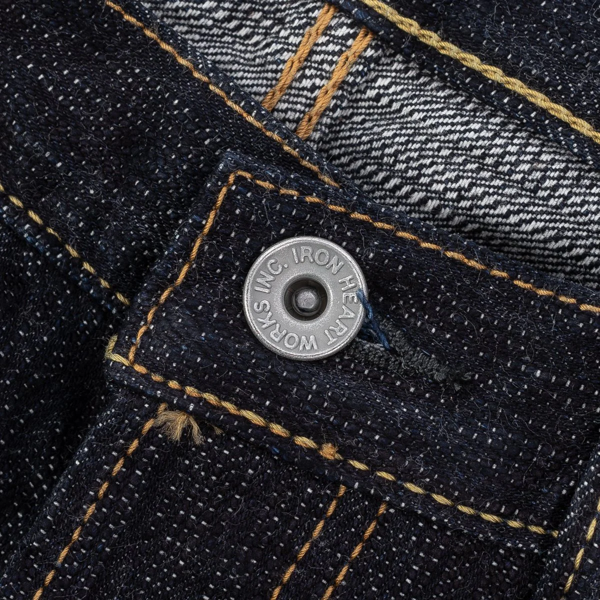 IH-888S-SLB - 16oz Slubby Selvedge Denim Relaxed Tapered Cut Jeans - Indigo - Image 6
