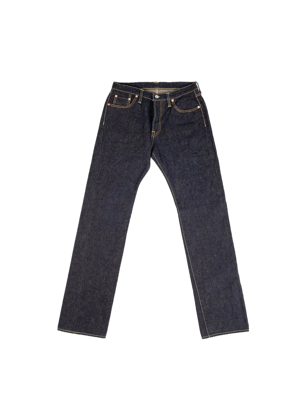 IH-634S-19L 19oz Left Hand Twill Selvedge Denim Straight Cut Jeans - Indigo - Image 2