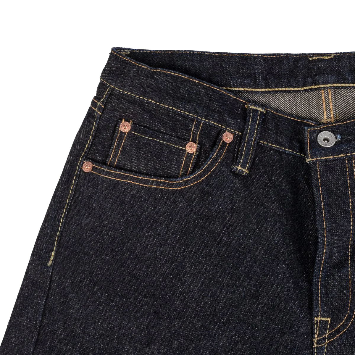 IH-634S-19L 19oz Left Hand Twill Selvedge Denim Straight Cut Jeans - Indigo - Image 4