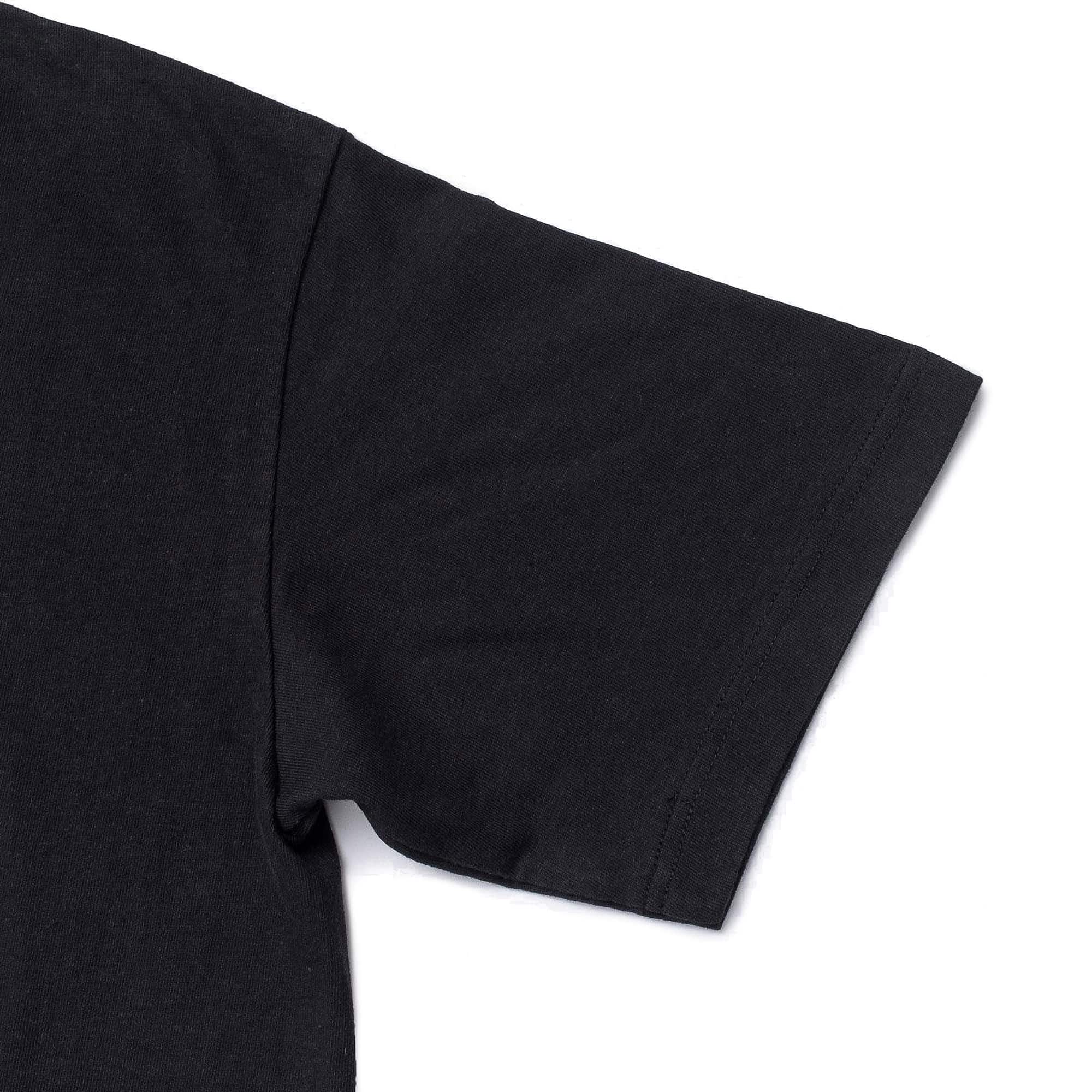 IHT-1610L-BLK - 6.5oz Loopwheel Crew Neck T-Shirt With Longer Body - Black - Image 3