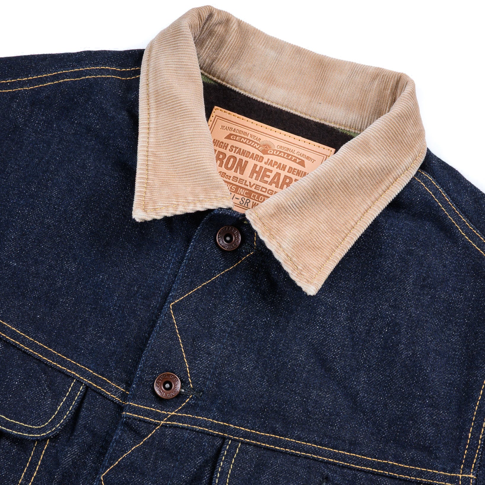 IH-101J-SR 18oz Selvedge Denim Storm Rider Jacket - Indigo - Image 3
