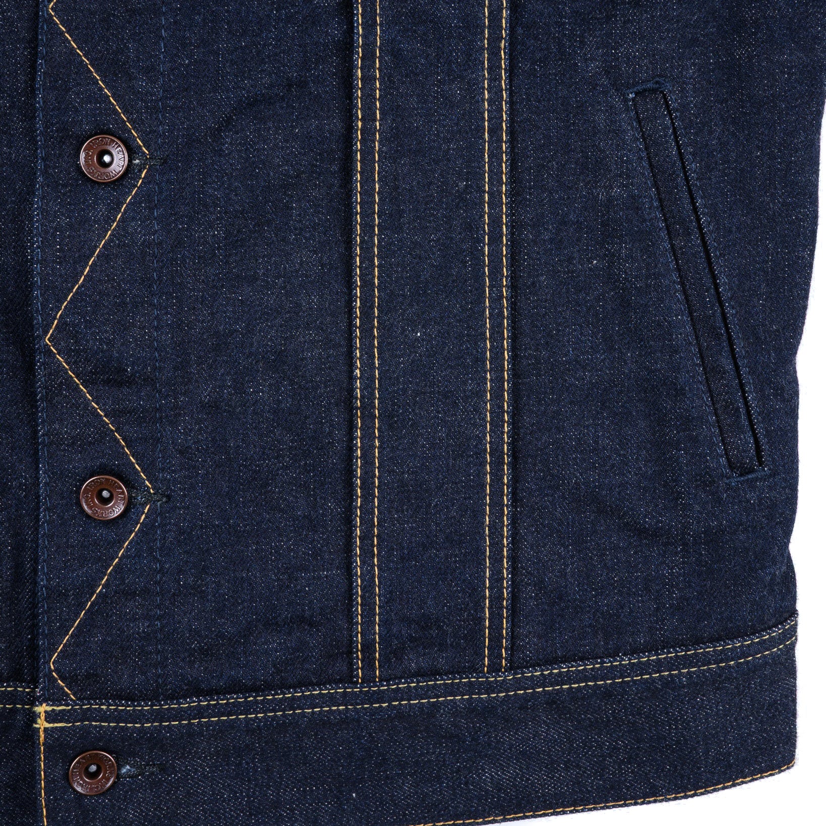 IH-101J-SR 18oz Selvedge Denim Storm Rider Jacket - Indigo - Image 6