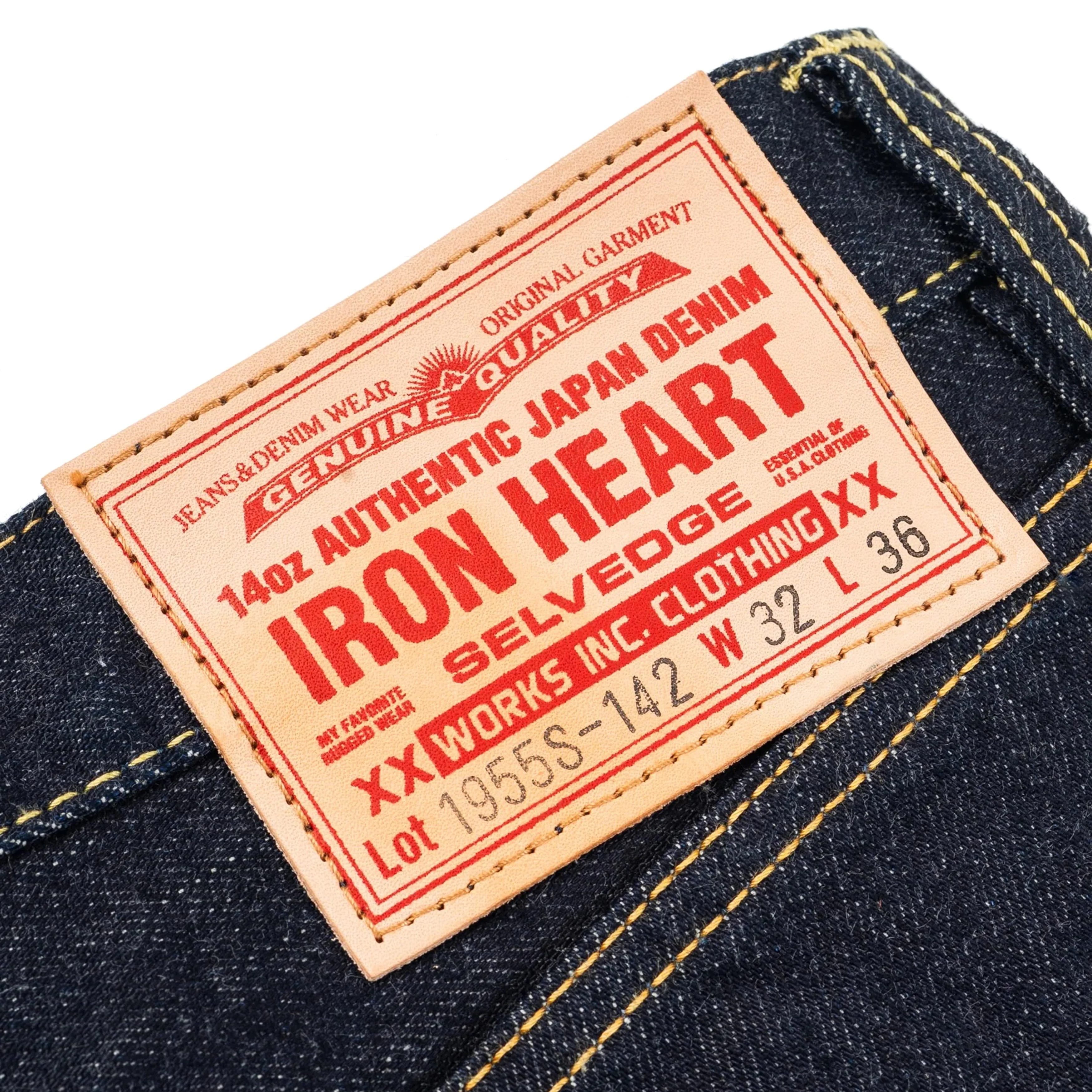 IH-1955S-142 14oz Selvedge Denim "1955" Vintage Tapered Cut Jeans - Indigo - Image 11