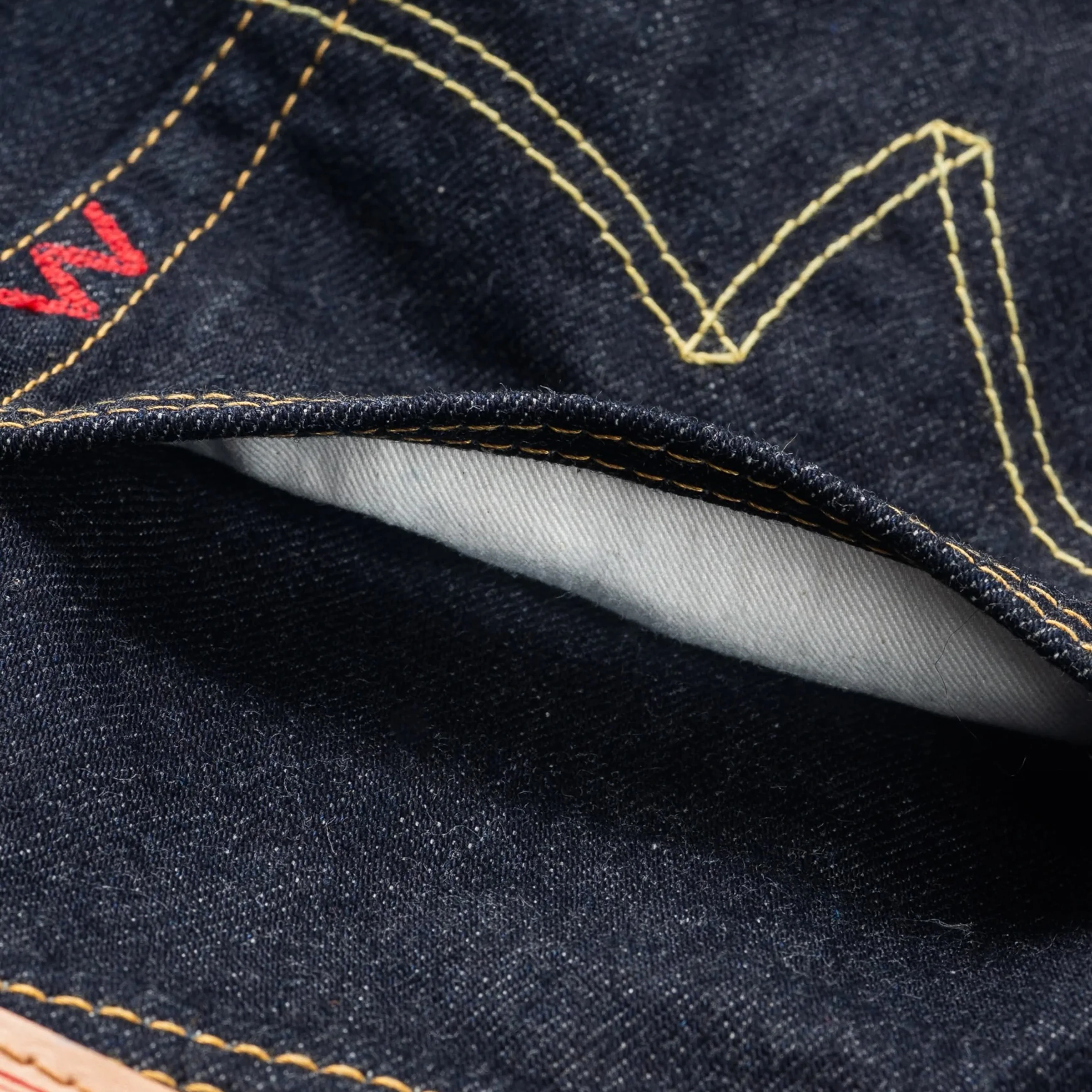 IH-1955S-142 14oz Selvedge Denim "1955" Vintage Tapered Cut Jeans - Indigo - Image 13