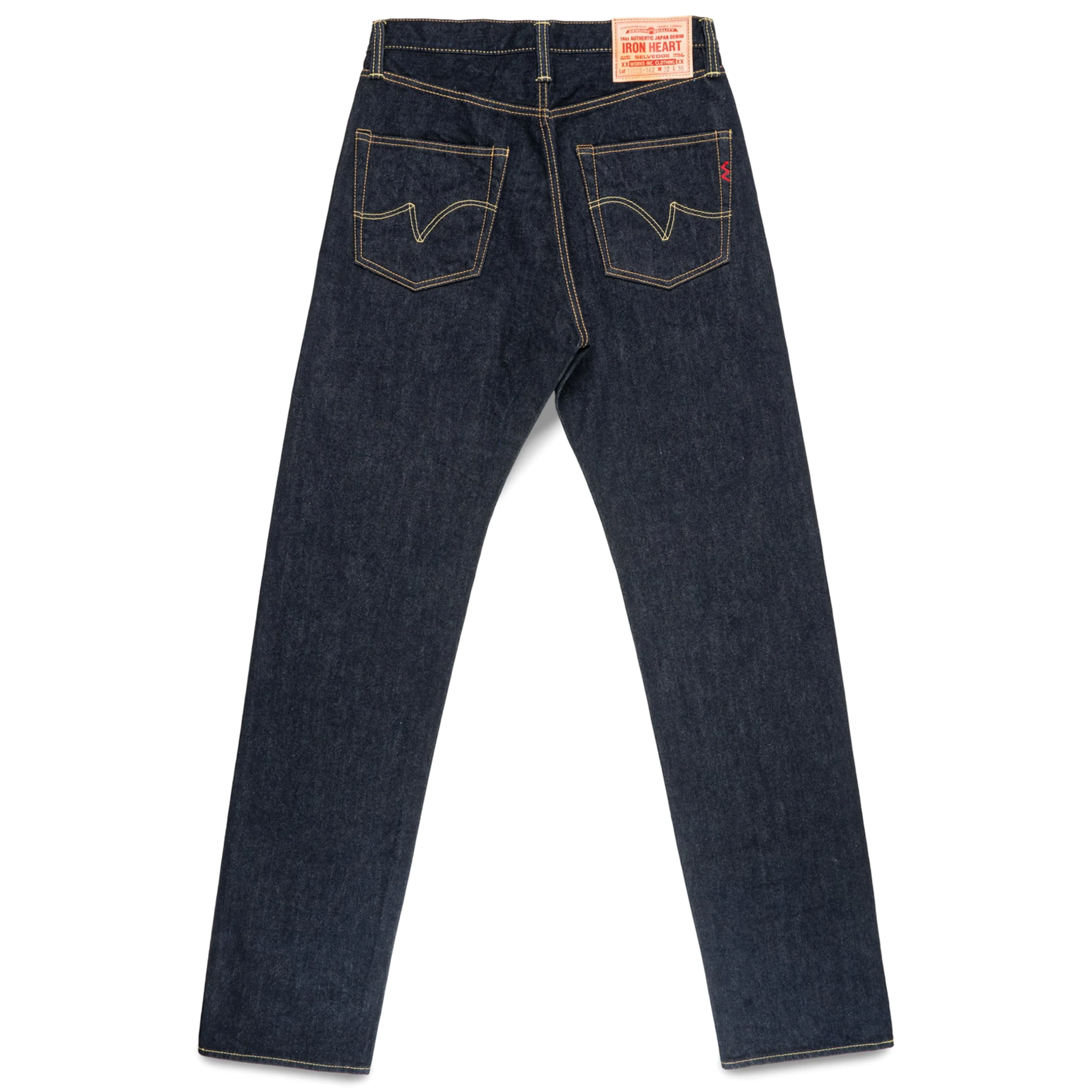 IH-1955S-142 14oz Selvedge Denim "1955" Vintage Tapered Cut Jeans - Indigo - Image 3