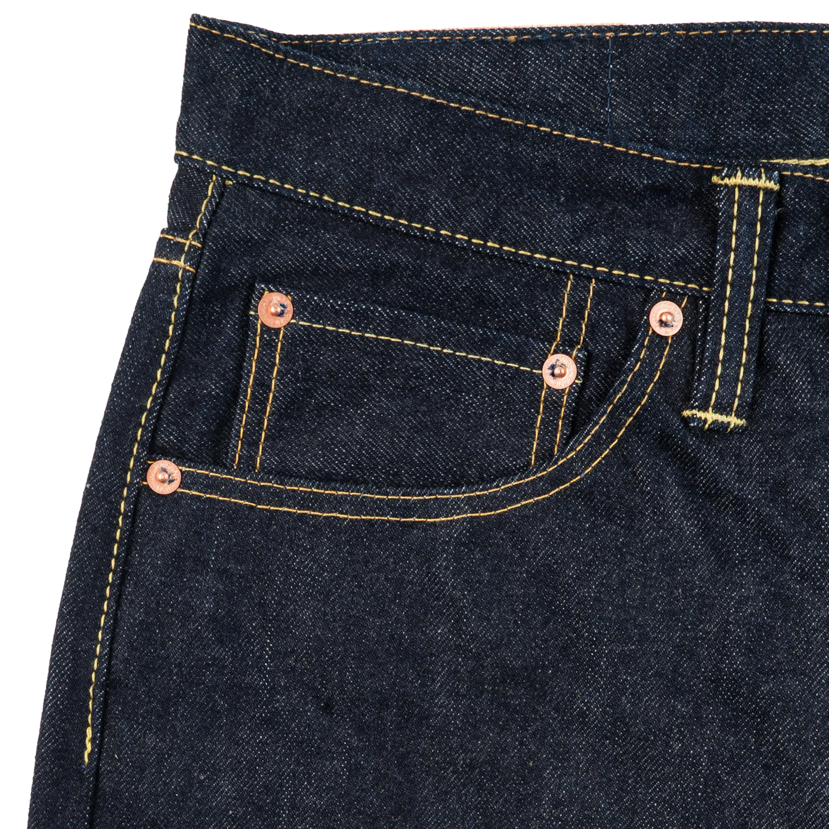 IH-1955S-142 14oz Selvedge Denim "1955" Vintage Tapered Cut Jeans - Indigo - Image 5
