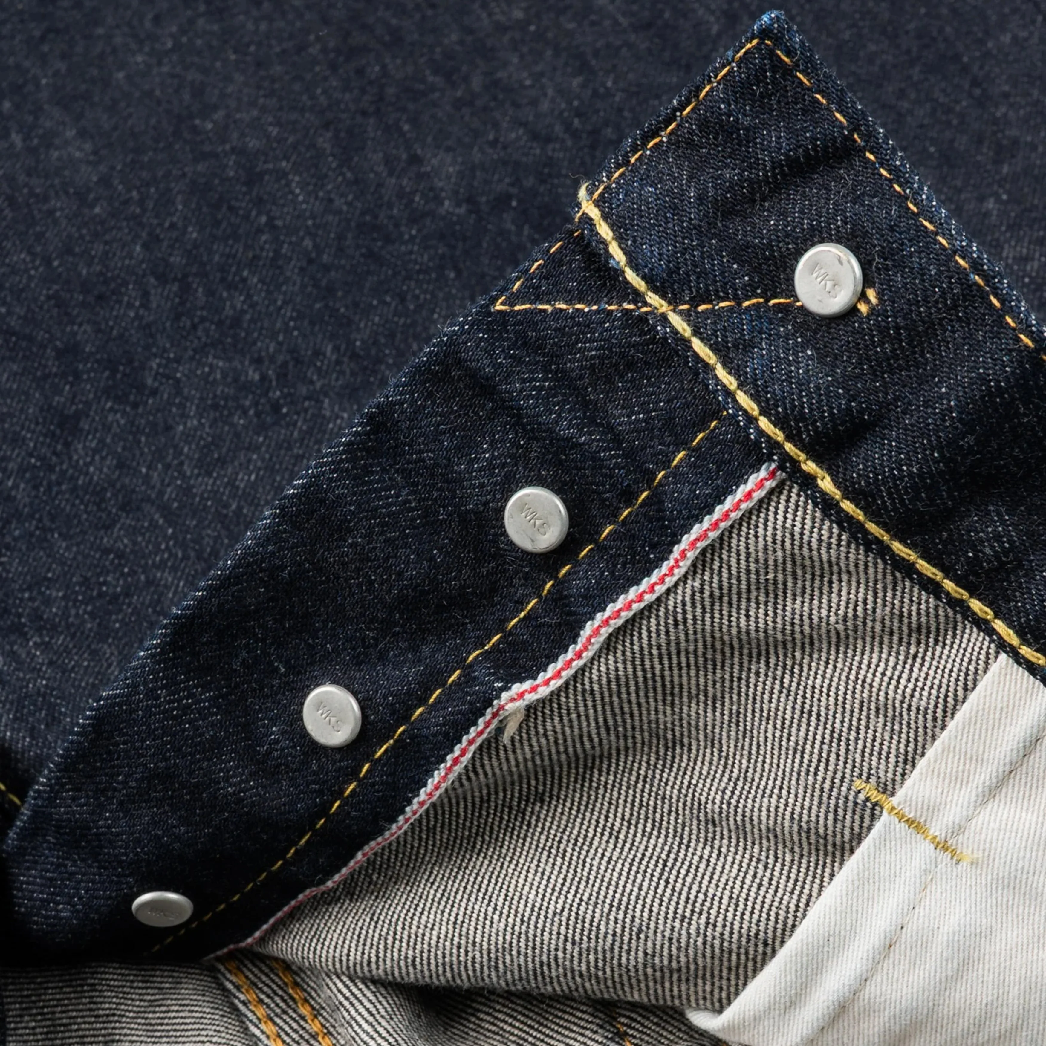 IH-1955S-142 14oz Selvedge Denim "1955" Vintage Tapered Cut Jeans - Indigo - Image 7
