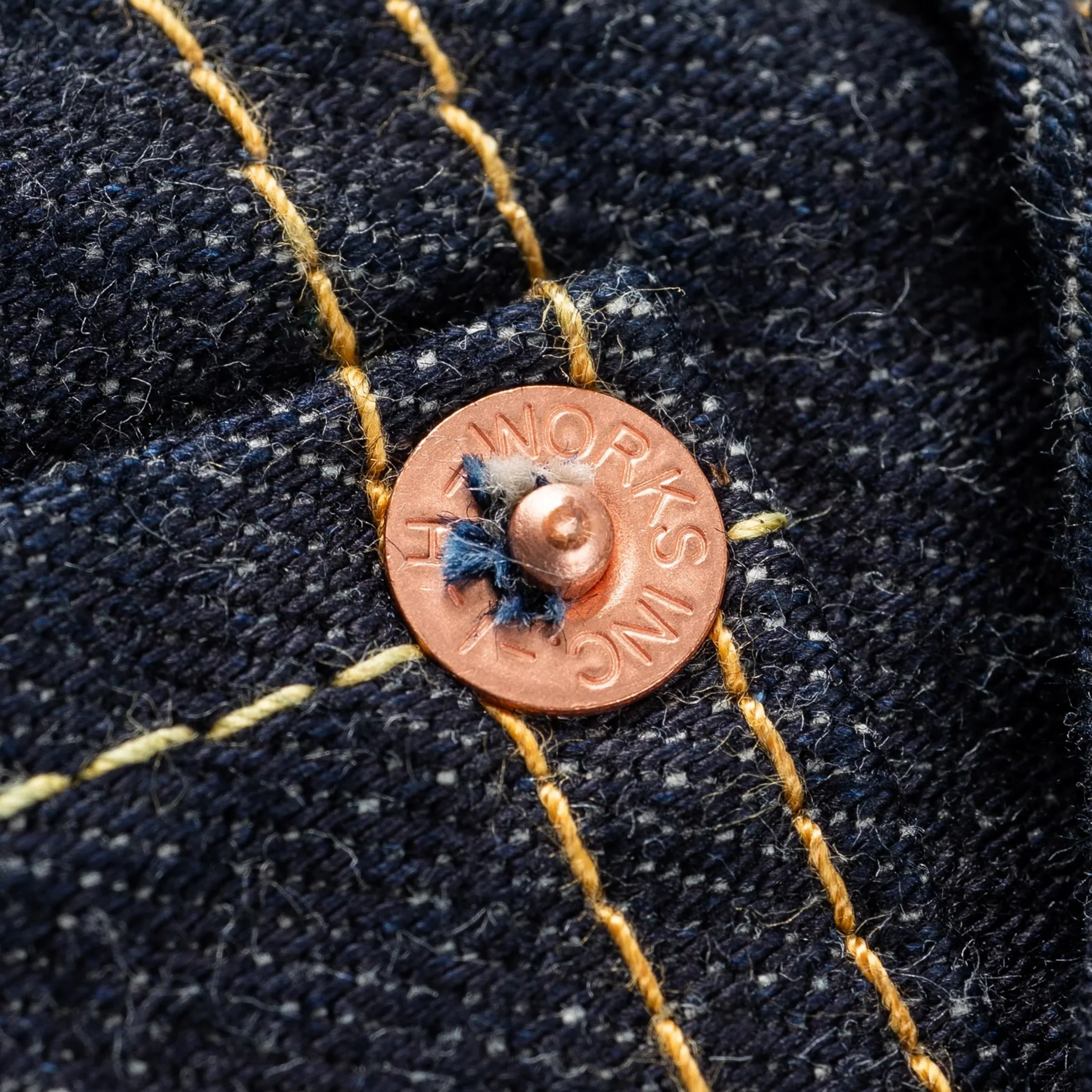 IH-1955S-142 14oz Selvedge Denim "1955" Vintage Tapered Cut Jeans - Indigo - Image 9