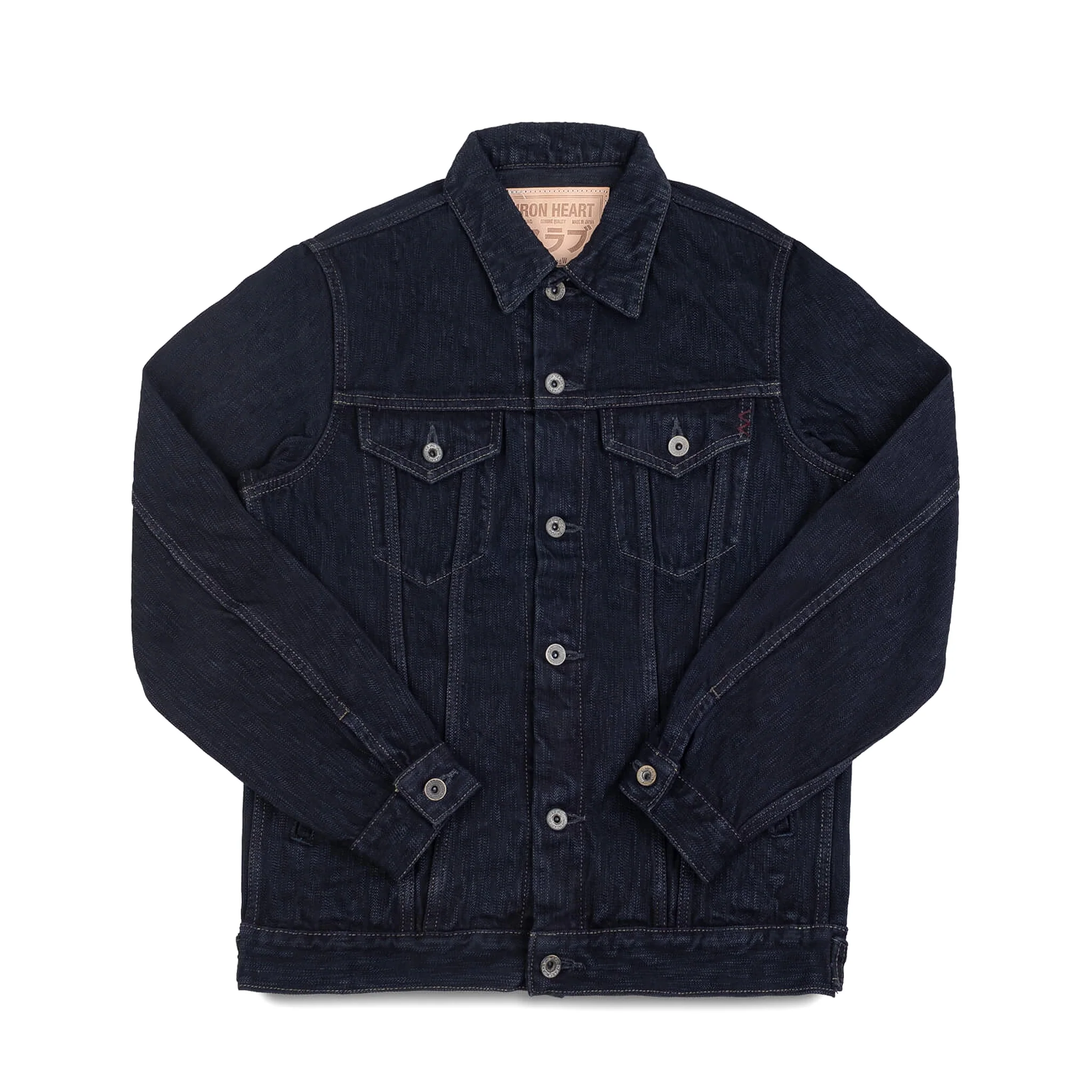 IH-526J-SLBod 16oz Slubby Selvedge Denim Type III Jacket - Indigo Overdyed Black