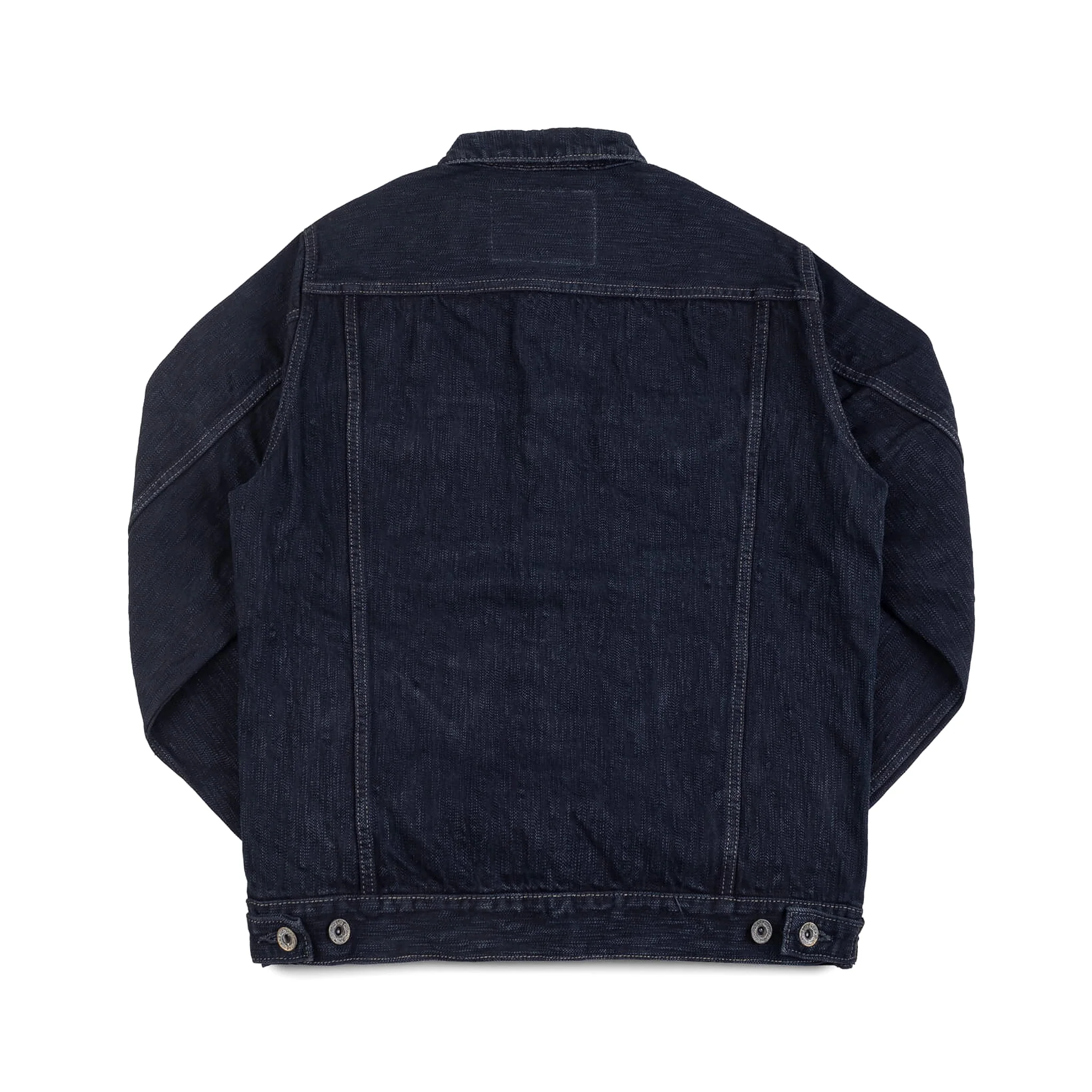 IH-526J-SLBod 16oz Slubby Selvedge Denim Type III Jacket - Indigo Overdyed Black - Image 2