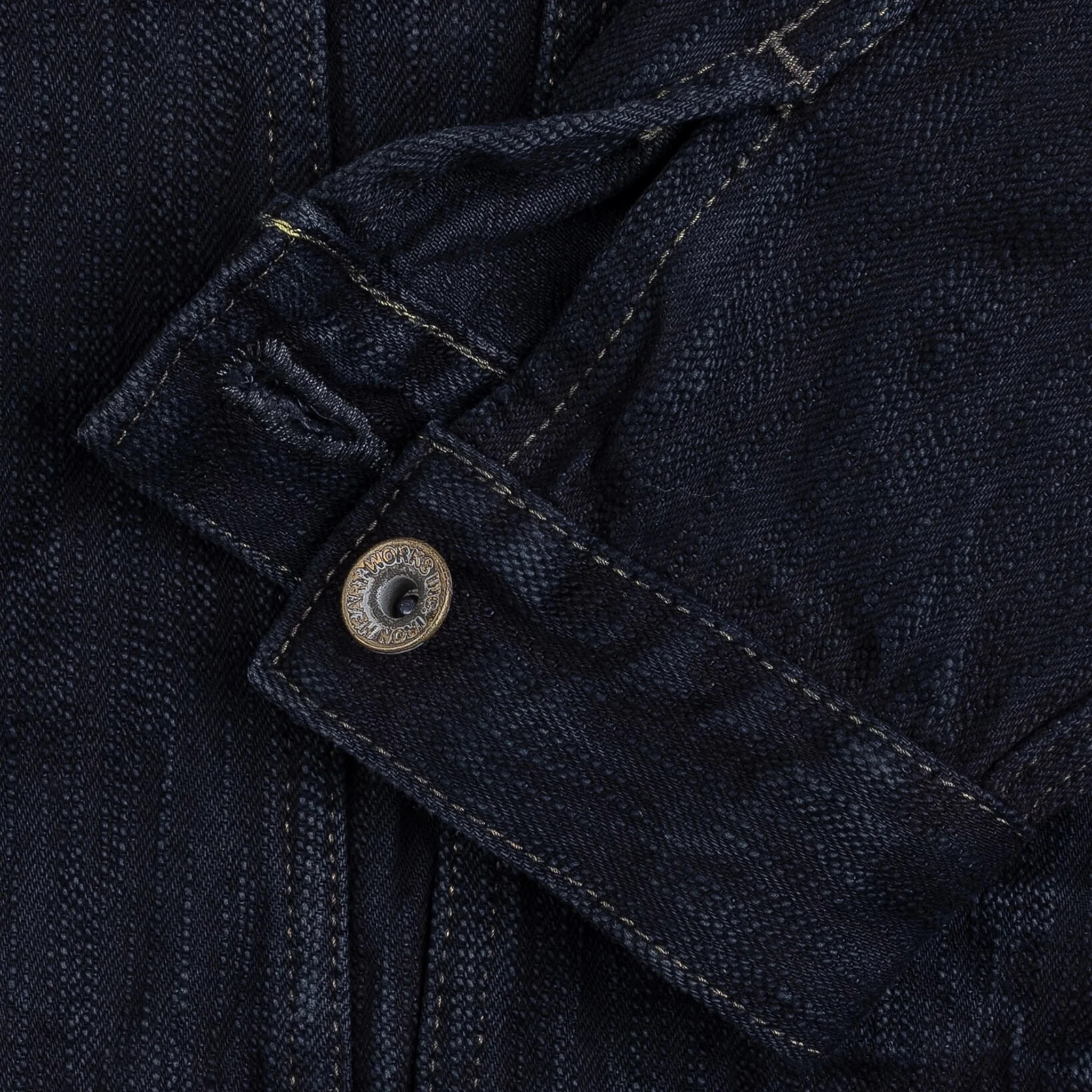 IH-526J-SLBod 16oz Slubby Selvedge Denim Type III Jacket - Indigo Overdyed Black - Image 9