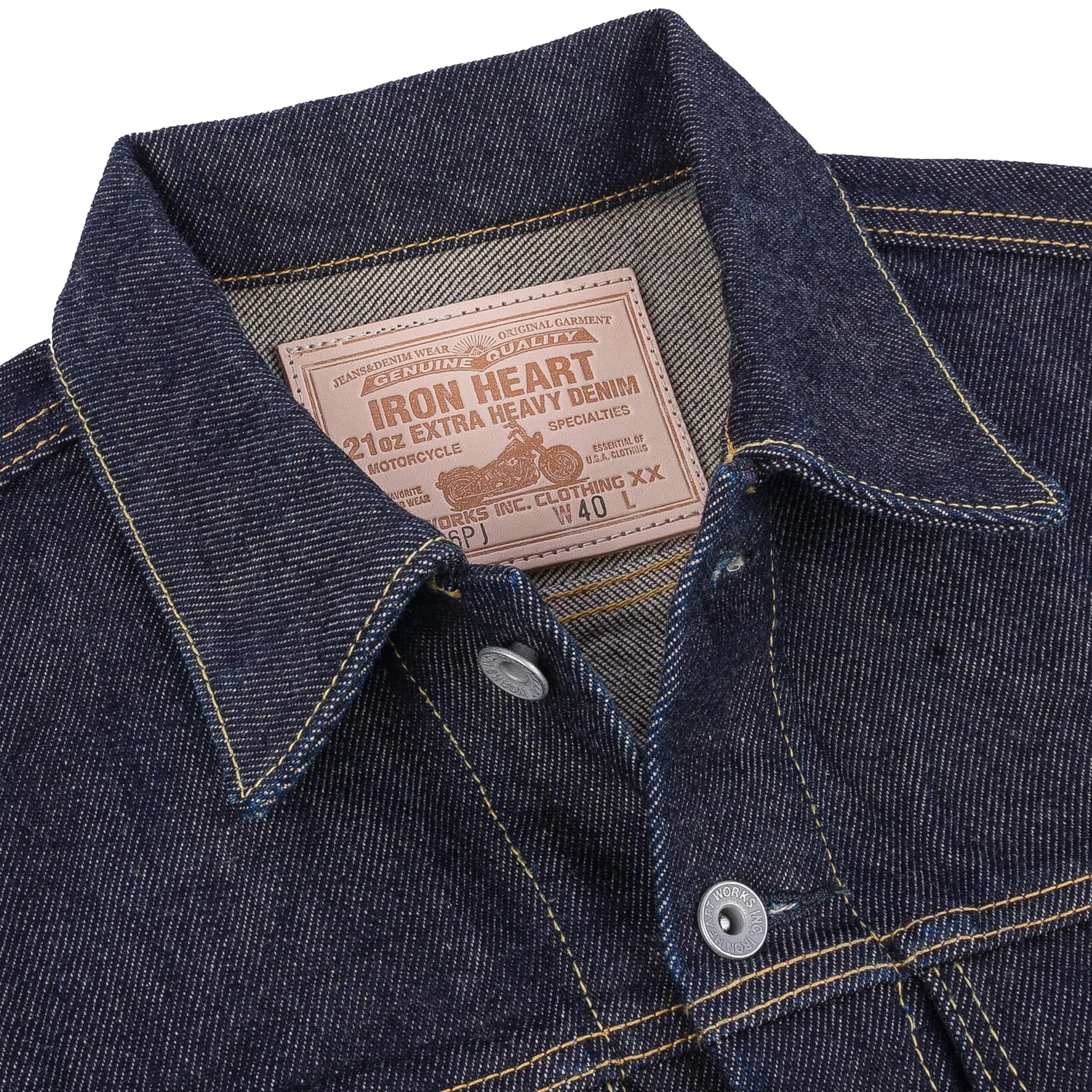IH-526PJ 21oz Selvedge Denim Modified Type III Jacket - Indigo - Image 5