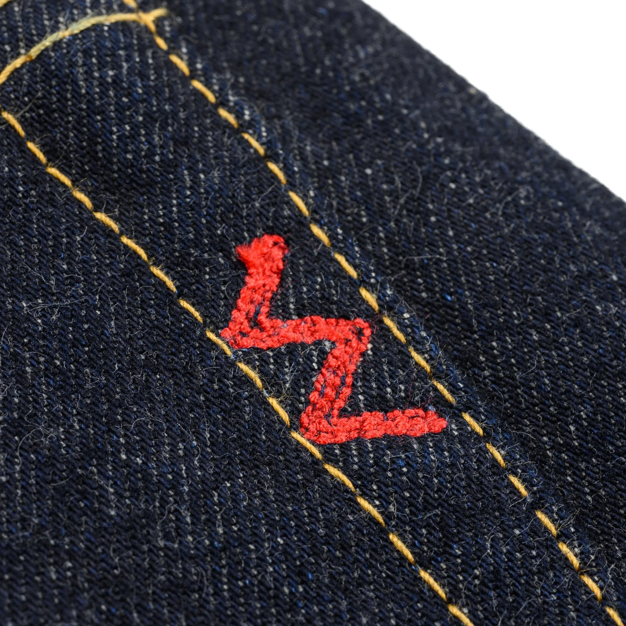 IH-555S-142 14oz Selvedge Denim Slim Cut Jeans - Indigo - Image 11