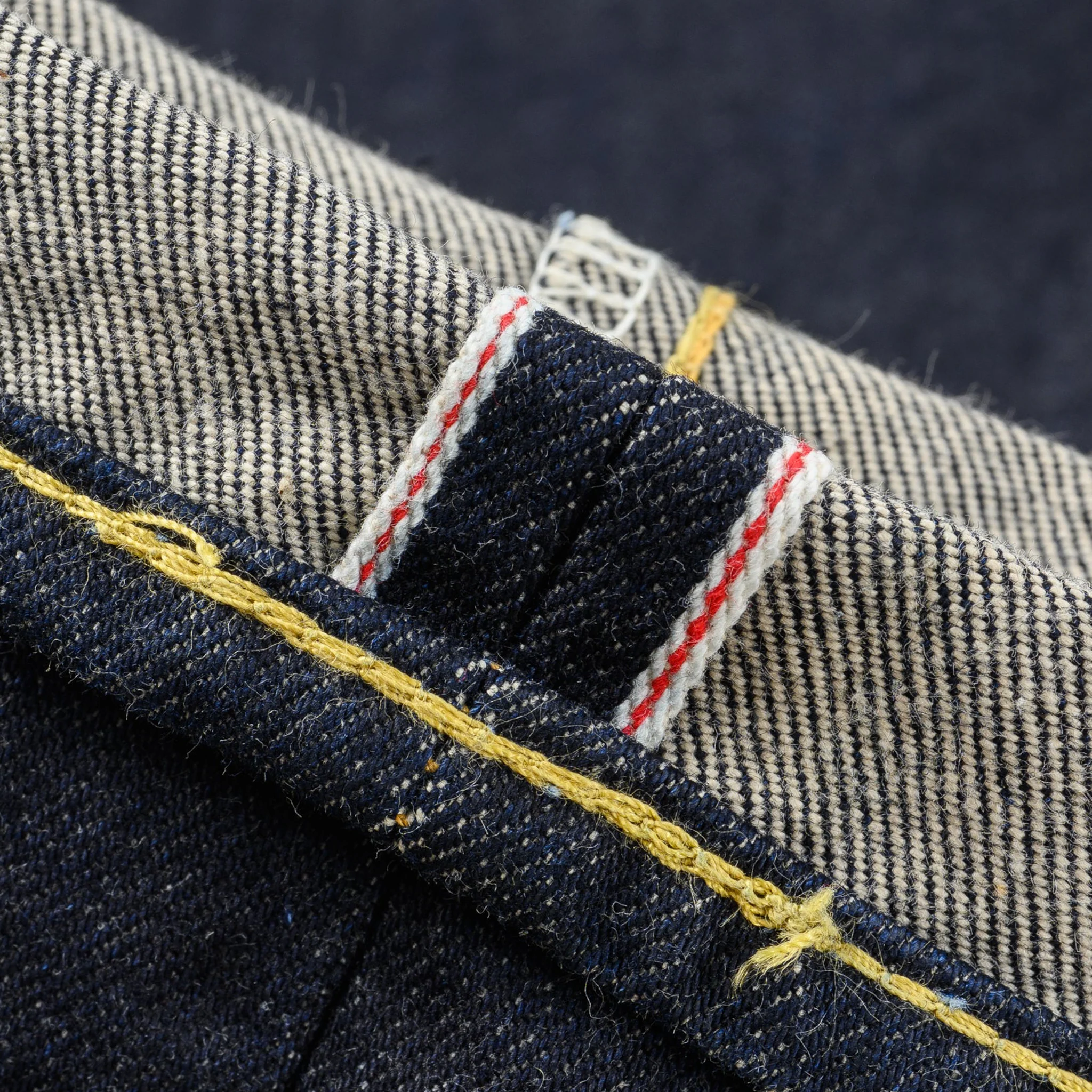 IH-555S-142 14oz Selvedge Denim Slim Cut Jeans - Indigo - Image 12