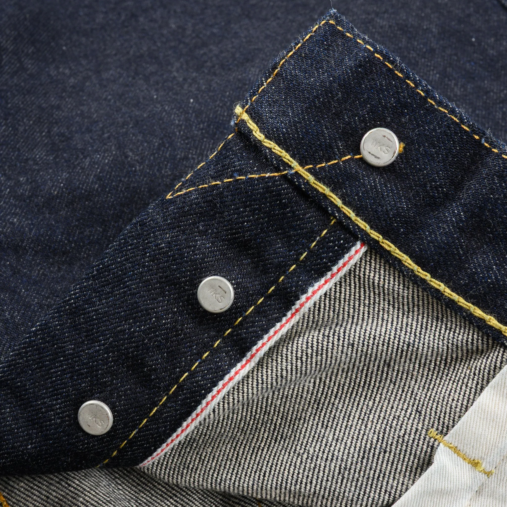 IH-555S-142 14oz Selvedge Denim Slim Cut Jeans - Indigo - Image 7
