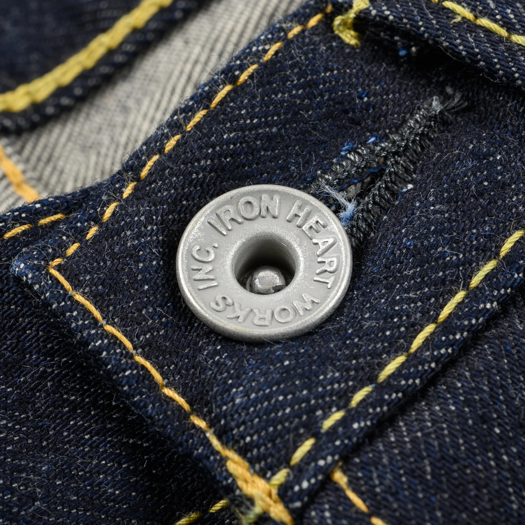 IH-555S-142 14oz Selvedge Denim Slim Cut Jeans - Indigo - Image 8