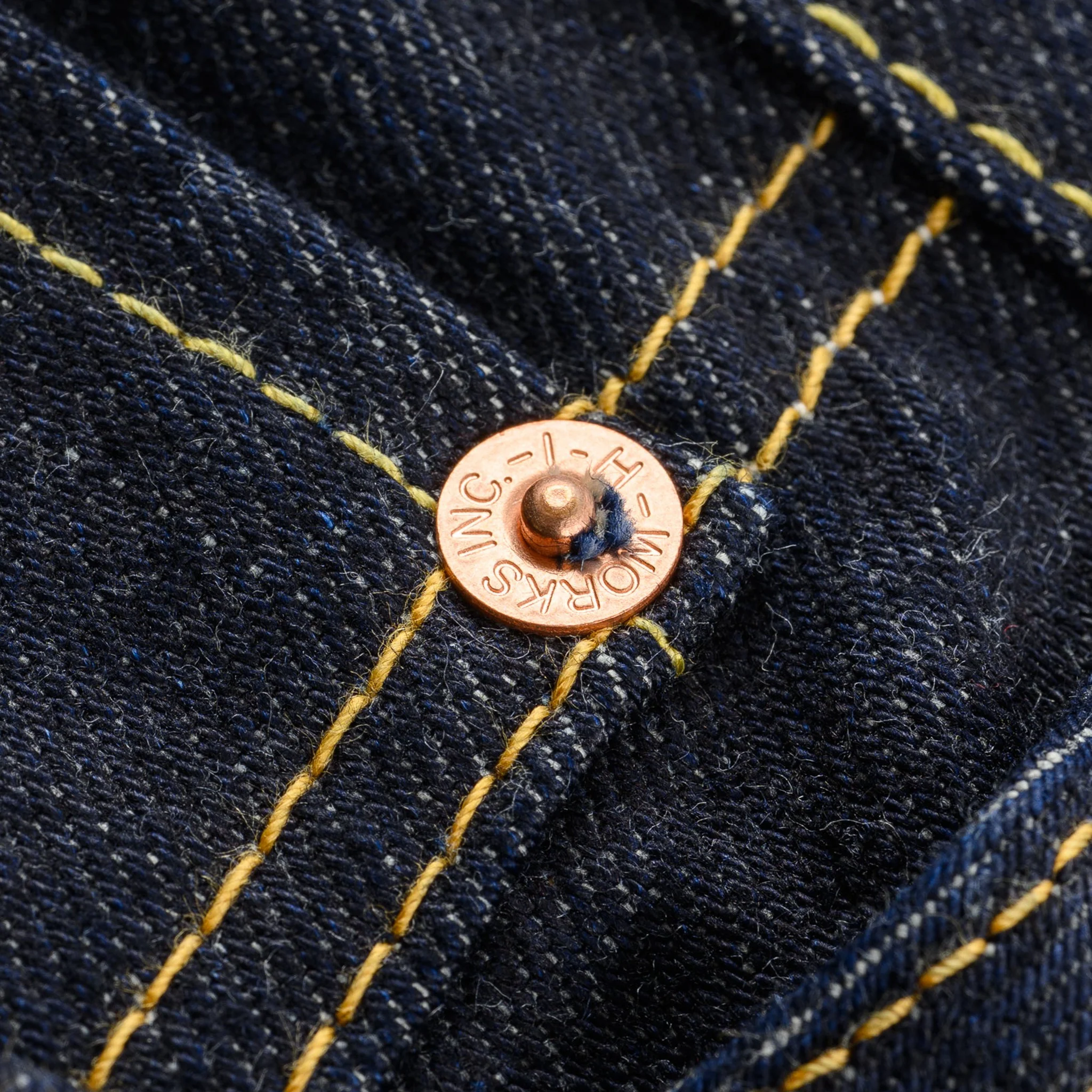 IH-555S-142 14oz Selvedge Denim Slim Cut Jeans - Indigo - Image 9
