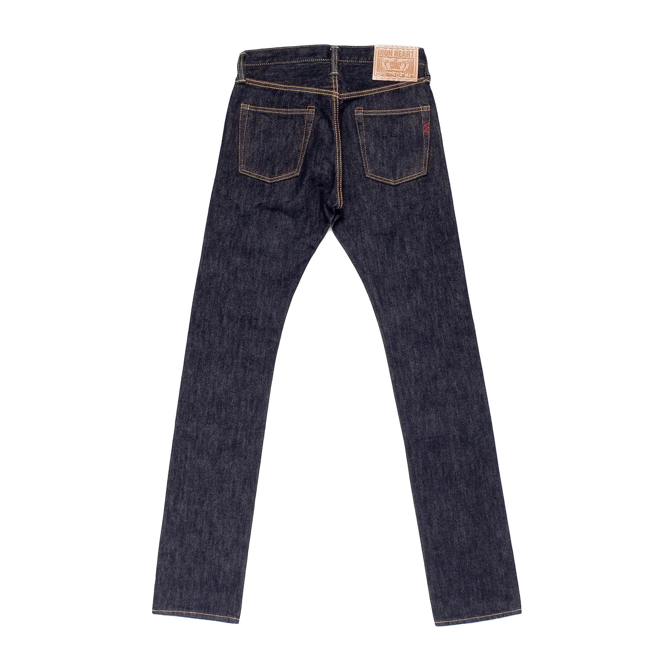 IH-555S-21-T 21oz Selvedge Denim Slim Cut Jeans (Tonal Arcs) - Indigo - Image 3