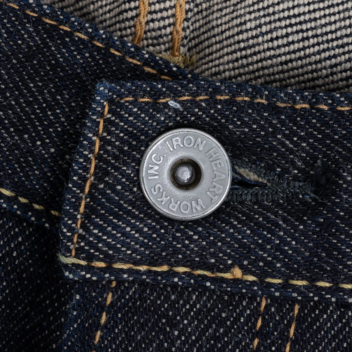 IH-555S-21-T 21oz Selvedge Denim Slim Cut Jeans (Tonal Arcs) - Indigo - Image 5