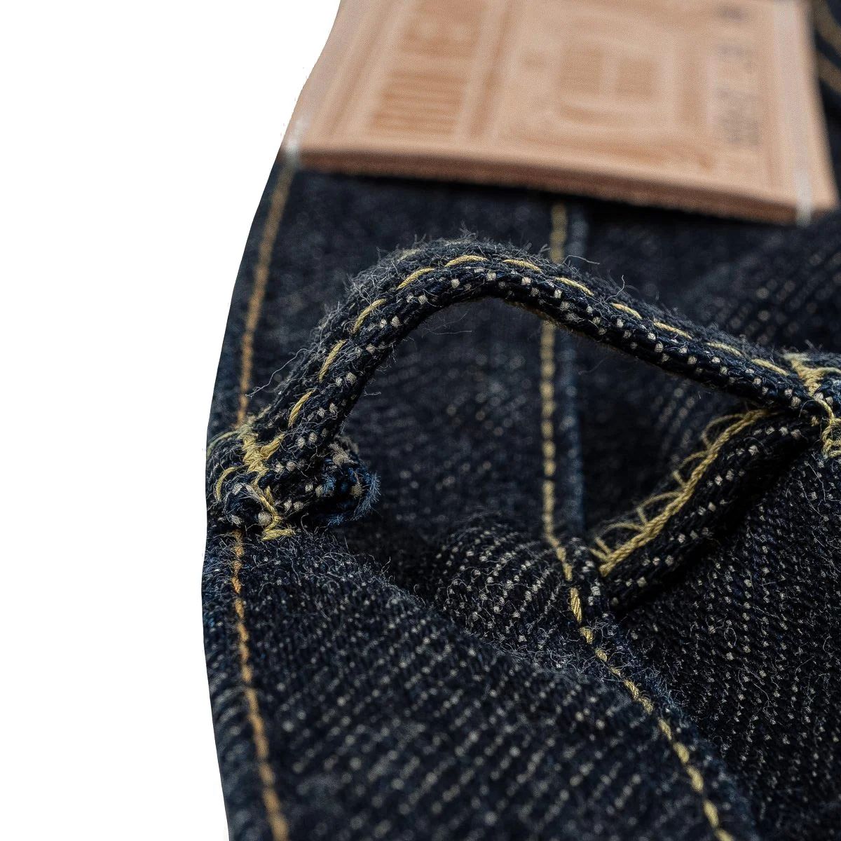 IH-555S-21-T 21oz Selvedge Denim Slim Cut Jeans (Tonal Arcs) - Indigo - Image 8