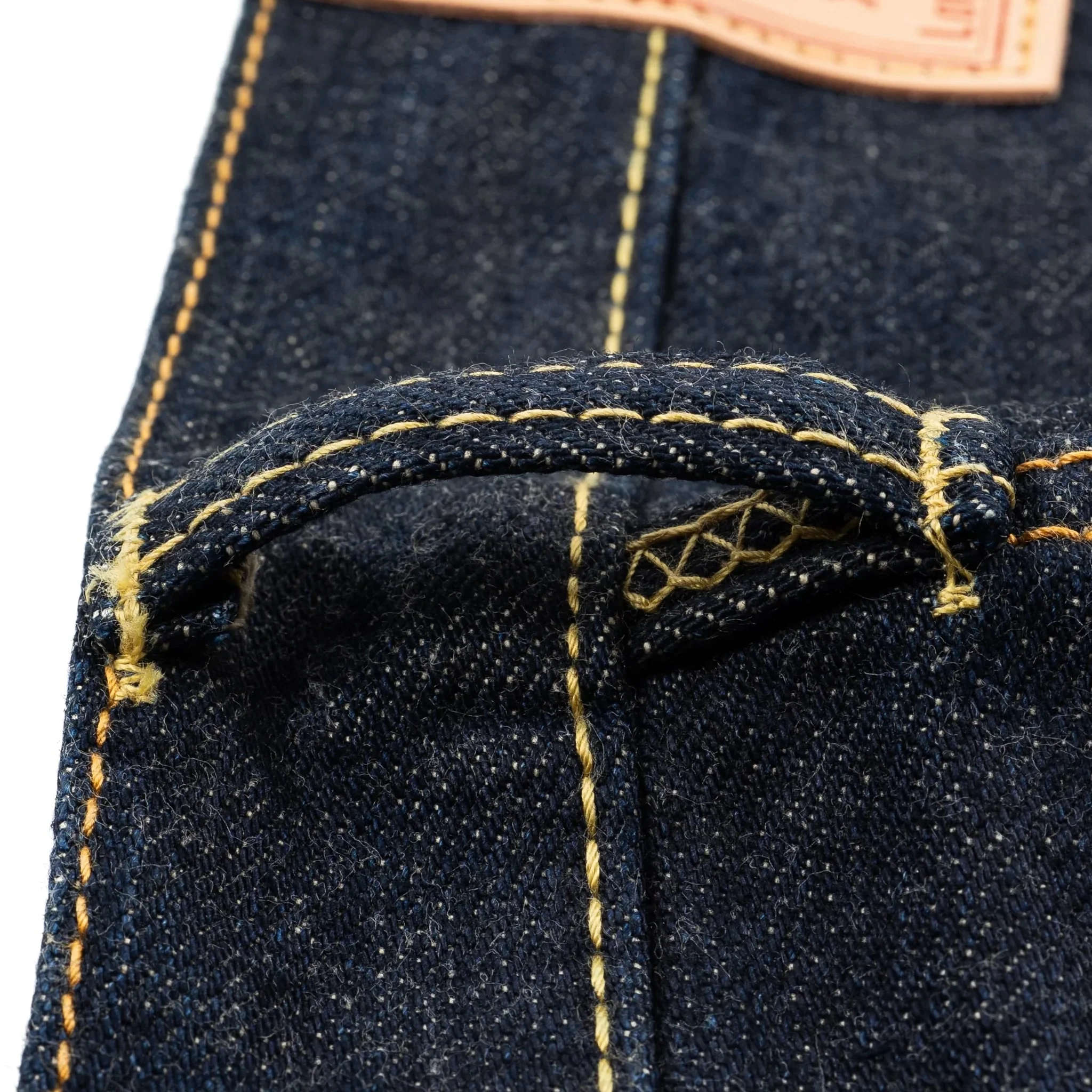 IH-634N 17oz Selvedge Denim Straight Cut Jeans - Natural Indigo - Image 10